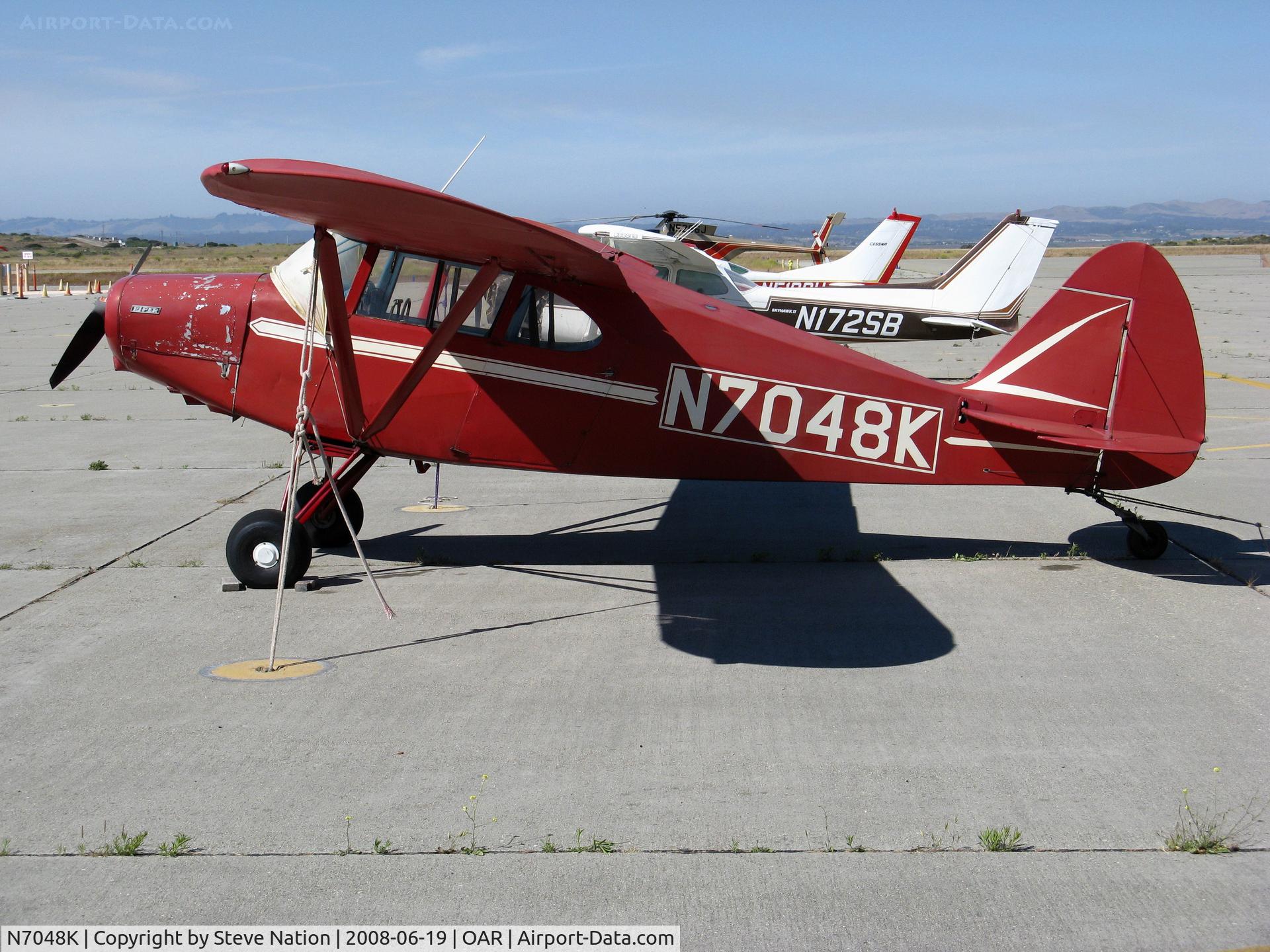 N7048K, 1950 Piper PA-20 Pacer C/N 20-155, 1950 Piper PA-20 in late afternoon sun @ Seaside, CA