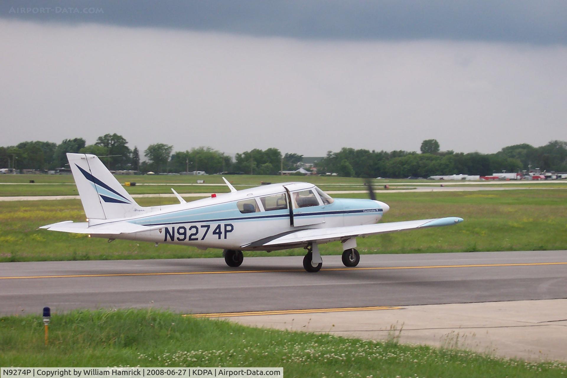 N9274P, 1968 Piper PA-24-260 C/N 24-4774, Taxing at DuPage