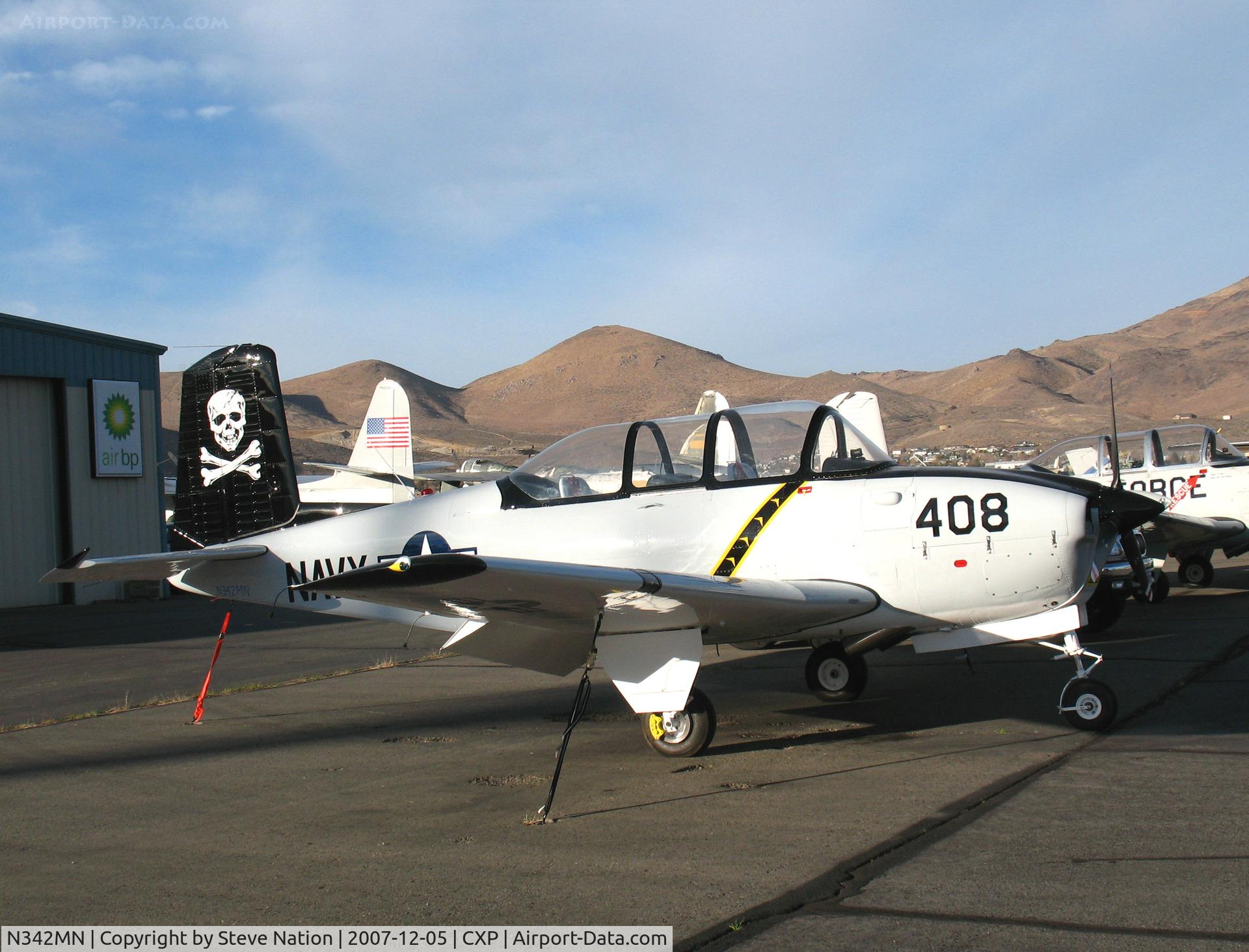 N342MN, 1956 Beech D-45 Mentor C/N BG-180, Beech T-34B in VF-103 Navy marks @ Carson City, NV
