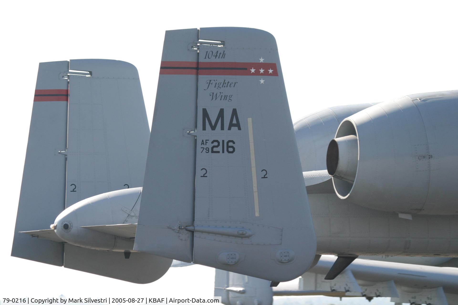 79-0216, 1979 Fairchild Republic A-10A Thunderbolt II C/N A10-0480, Barnes 2005