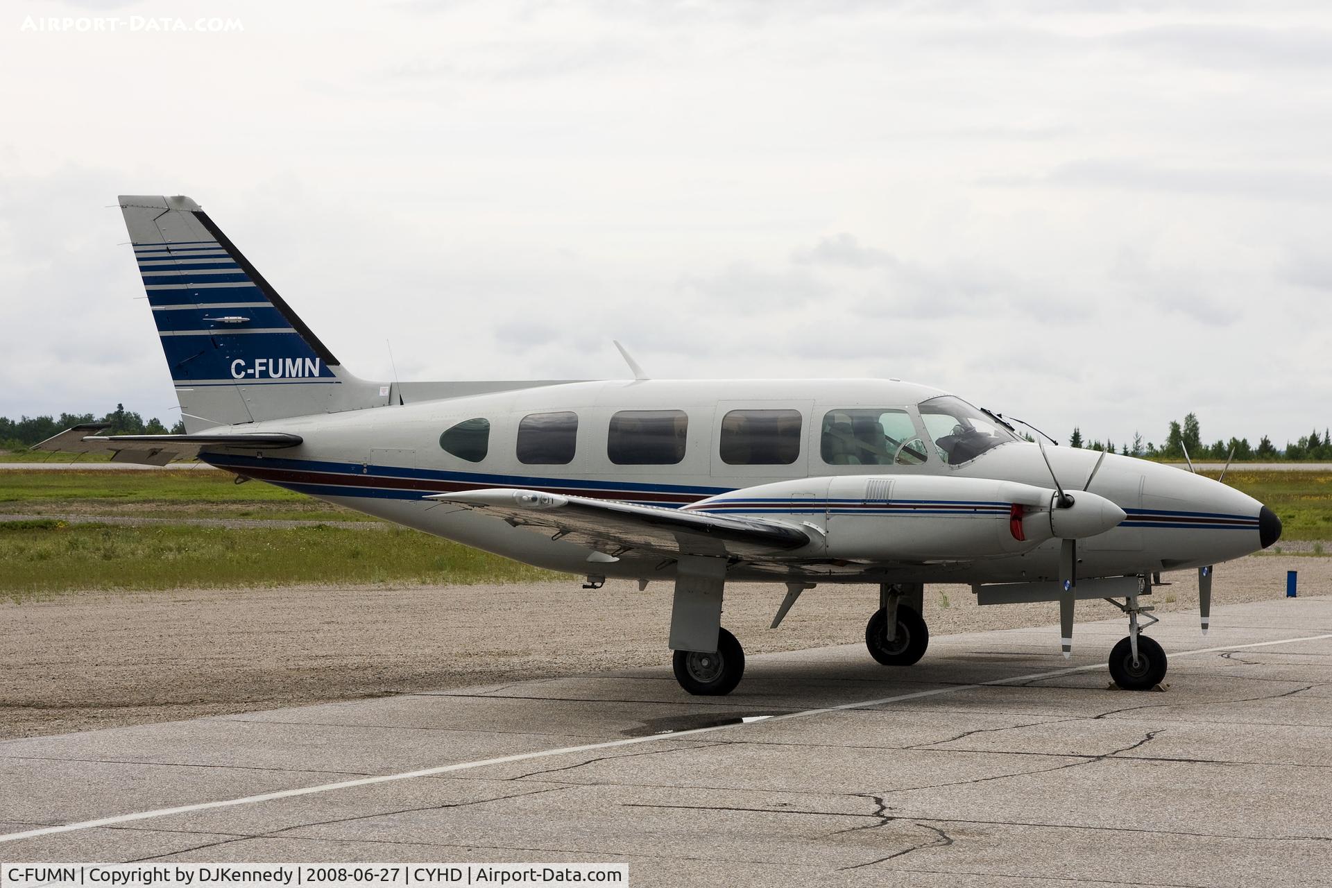 C-FUMN, 1981 Piper PA-31 C/N 31-8112076, Sitting on the ramp at the CYHD airport.