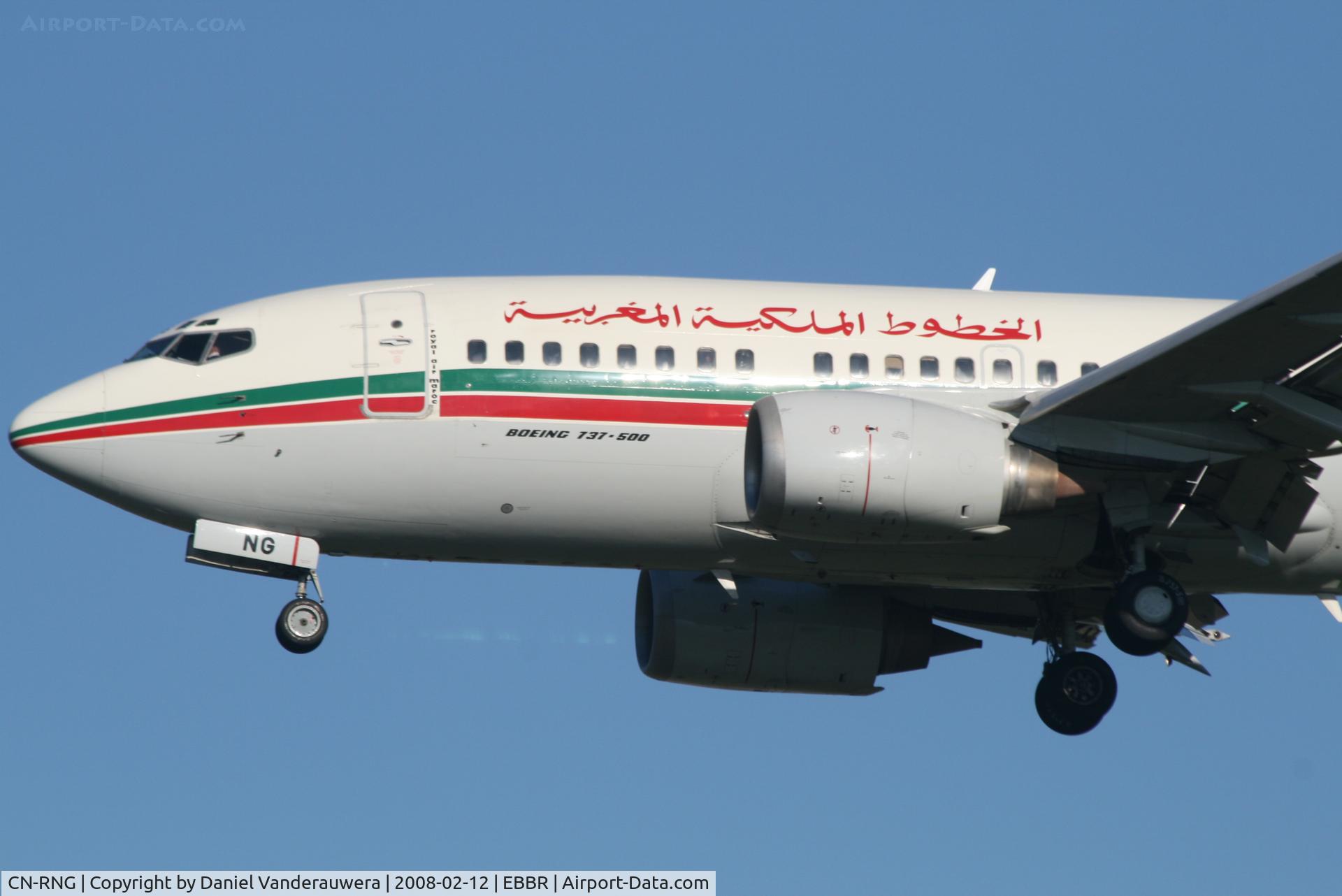 CN-RNG, 1995 Boeing 737-5B6 C/N 27679, arrival of flight AT834 to rwy 25L