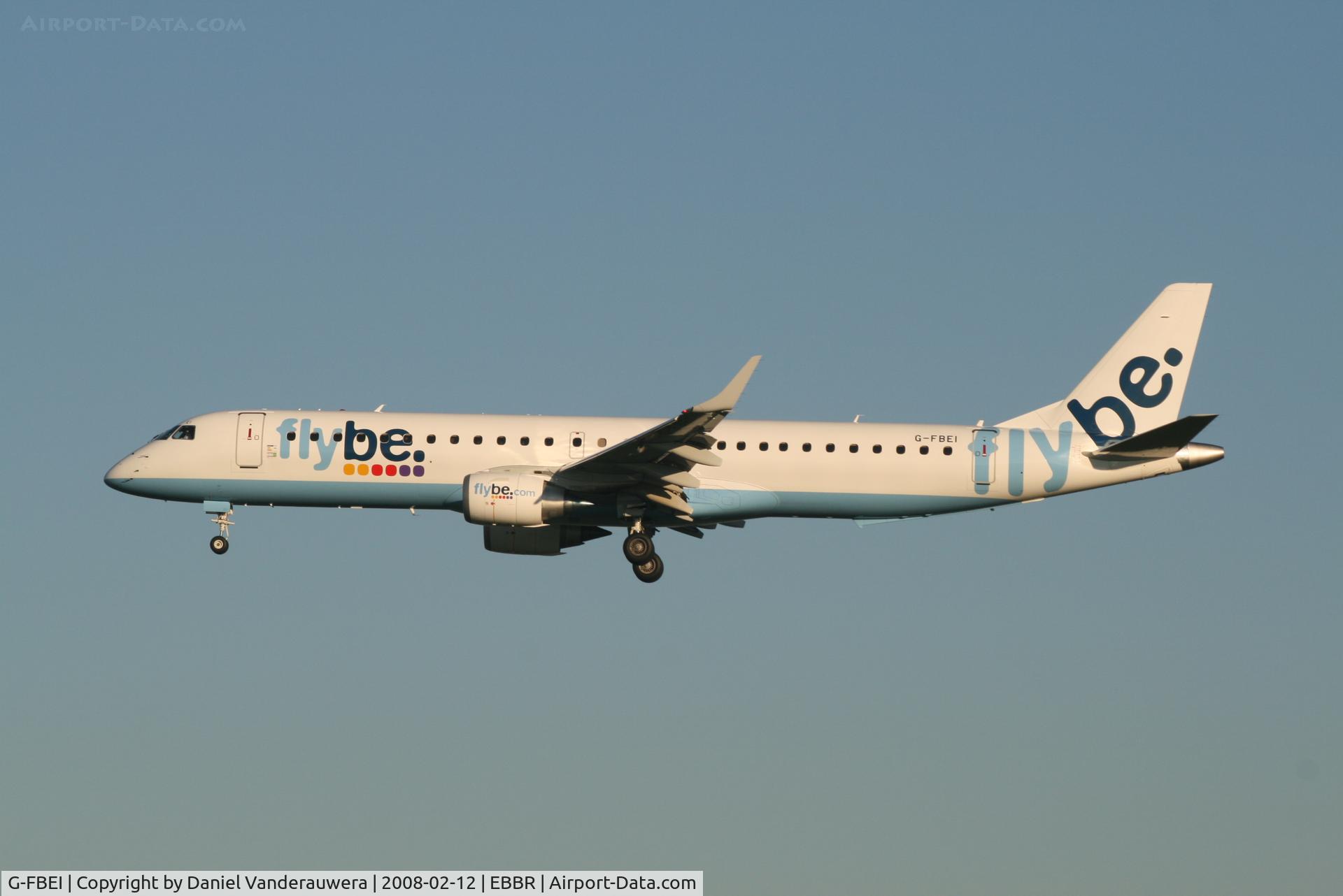G-FBEI, 2007 Embraer 195LR (ERJ-190-200LR) C/N 19000143, arrival of flight BE7181 to rwy 25L