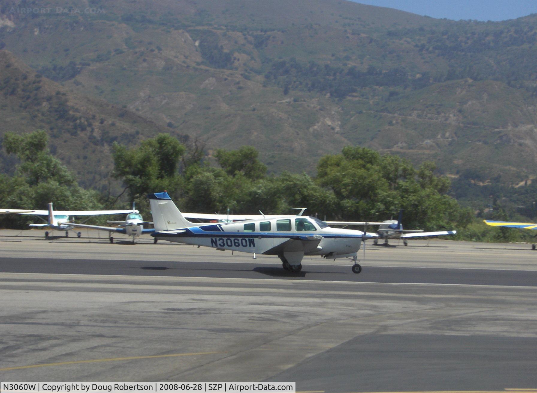N3060W, 1973 Beech A36 Bonanza 36 C/N E-488, 1973 Beech A36 BONANZA, Continental IO-520-B 285 Hp, landing roll Rwy 22