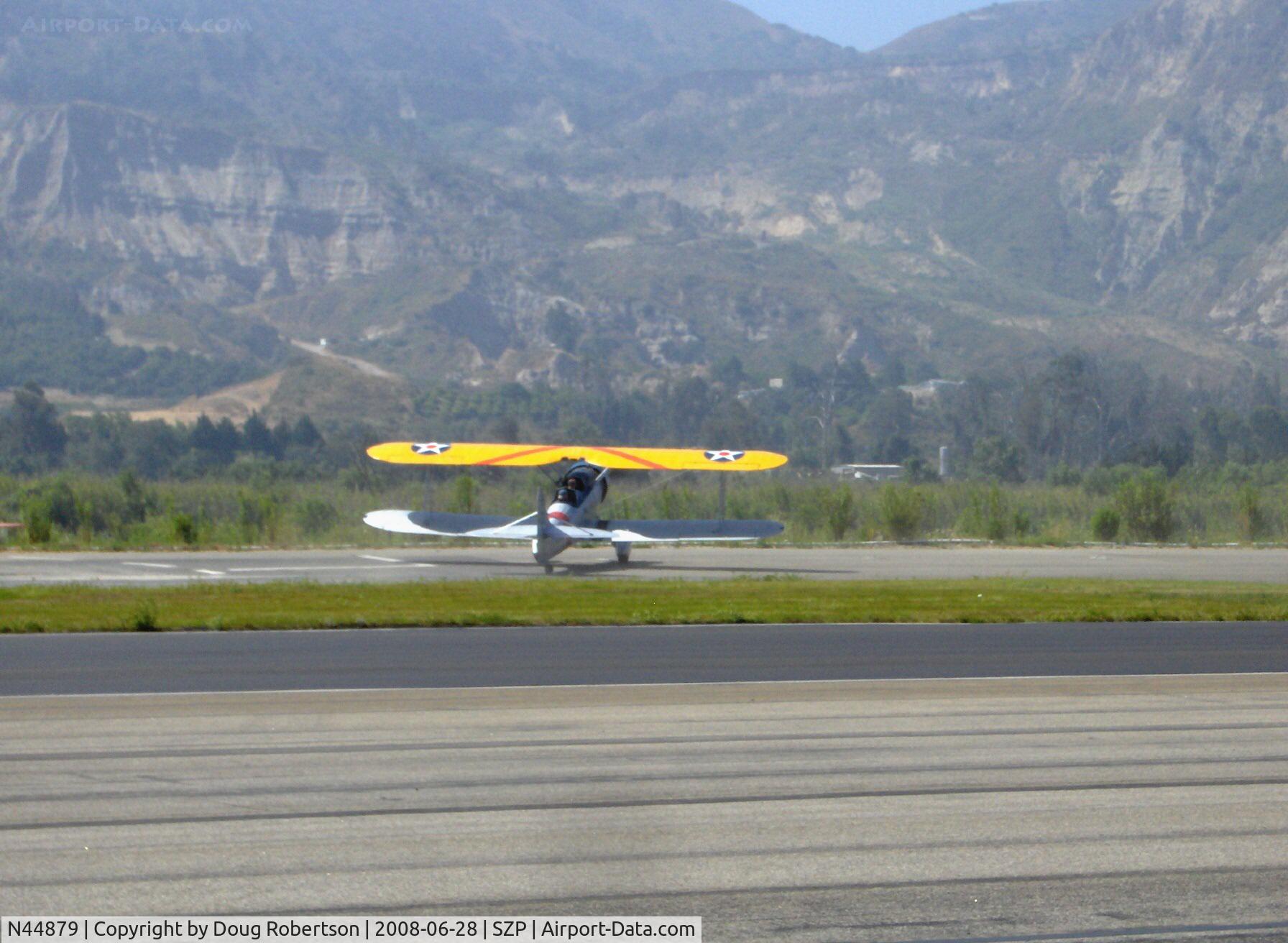 N44879, 1940 Naval Aircraft Factory N3N-3 C/N 4425, 1940 Naval Aircraft Factory N3N-3 'Yellow Peril', Lycoming R680 300 Hp upgrade, respotting