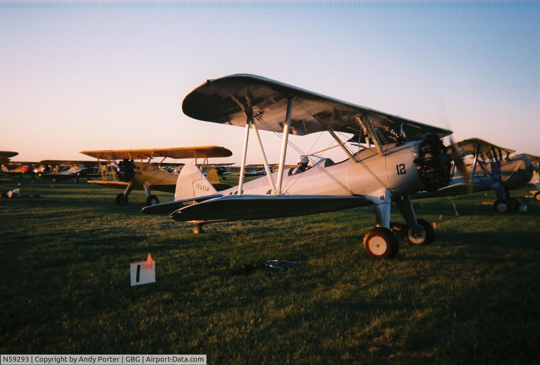 N59293, 1942 Boeing B75N1 C/N 75-3221, N59293 @ GBG 2007 Stearman fly in