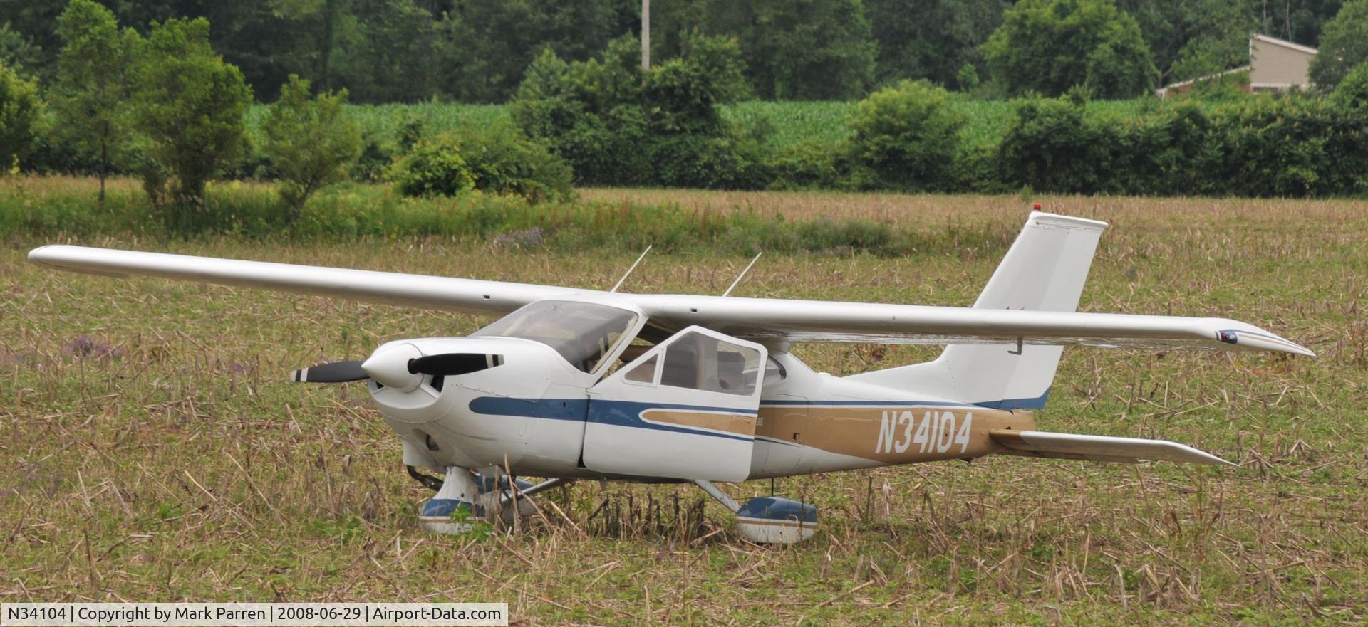 N34104, 1971 Cessna 177B Cardinal C/N 17701644, Down in field 6-29-08, S Euclid, Benton Twp, MI