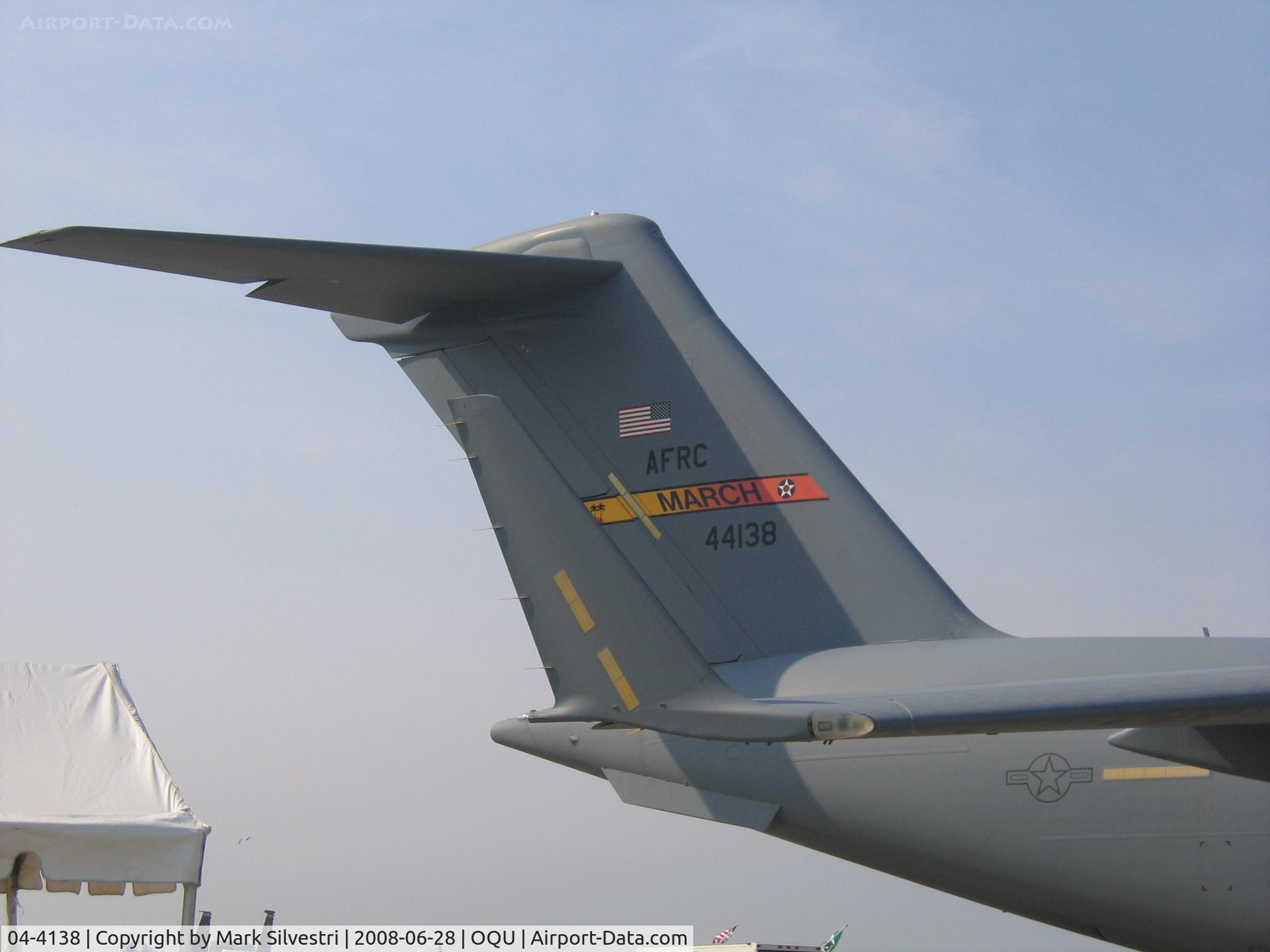 04-4138, 2004 Boeing C-17A Globemaster III C/N P-138, Quonset Point 2008