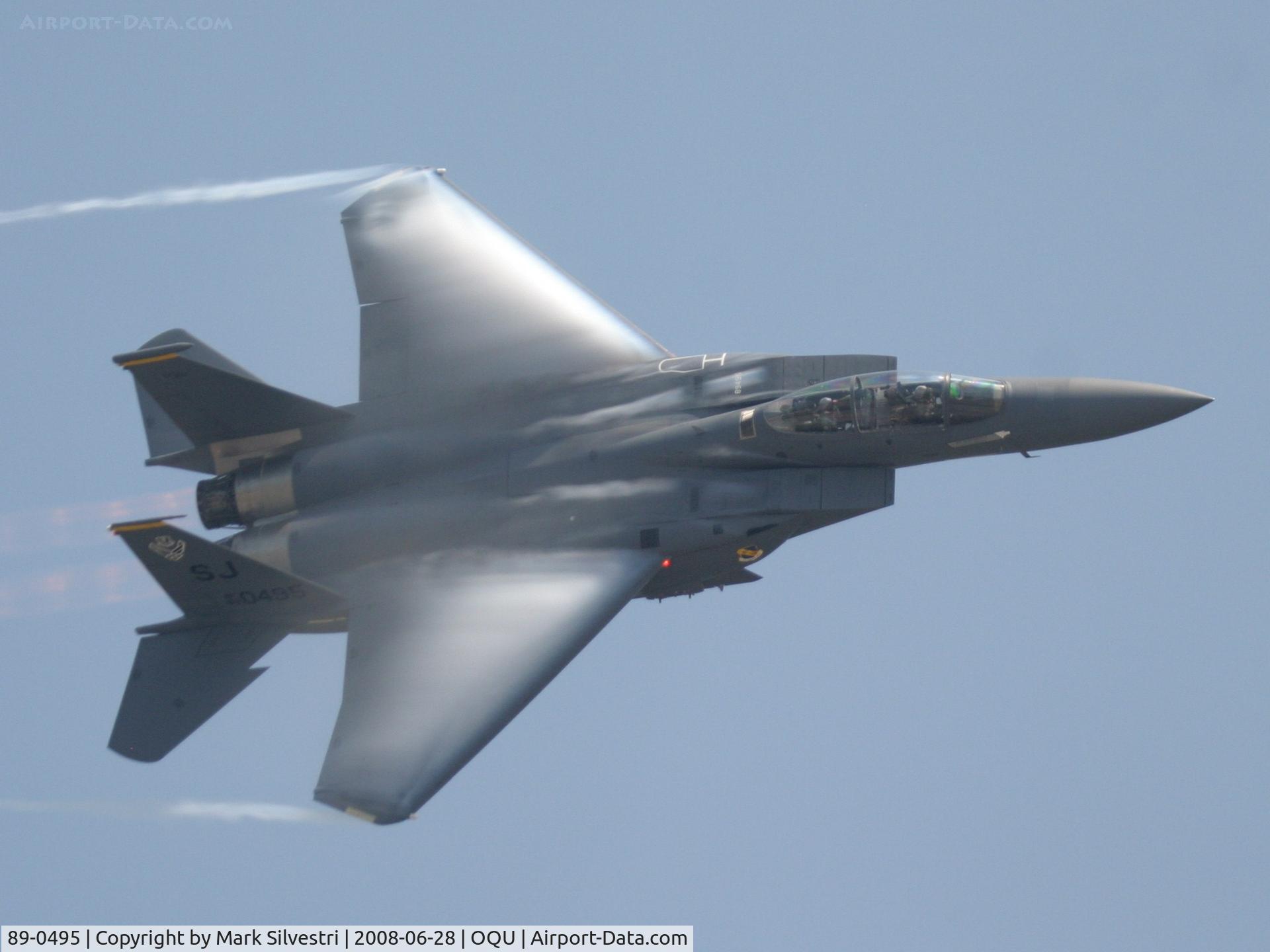 89-0495, 1989 McDonnell Douglas F-15E Strike Eagle C/N 1142/E117, Quonset Point 2008