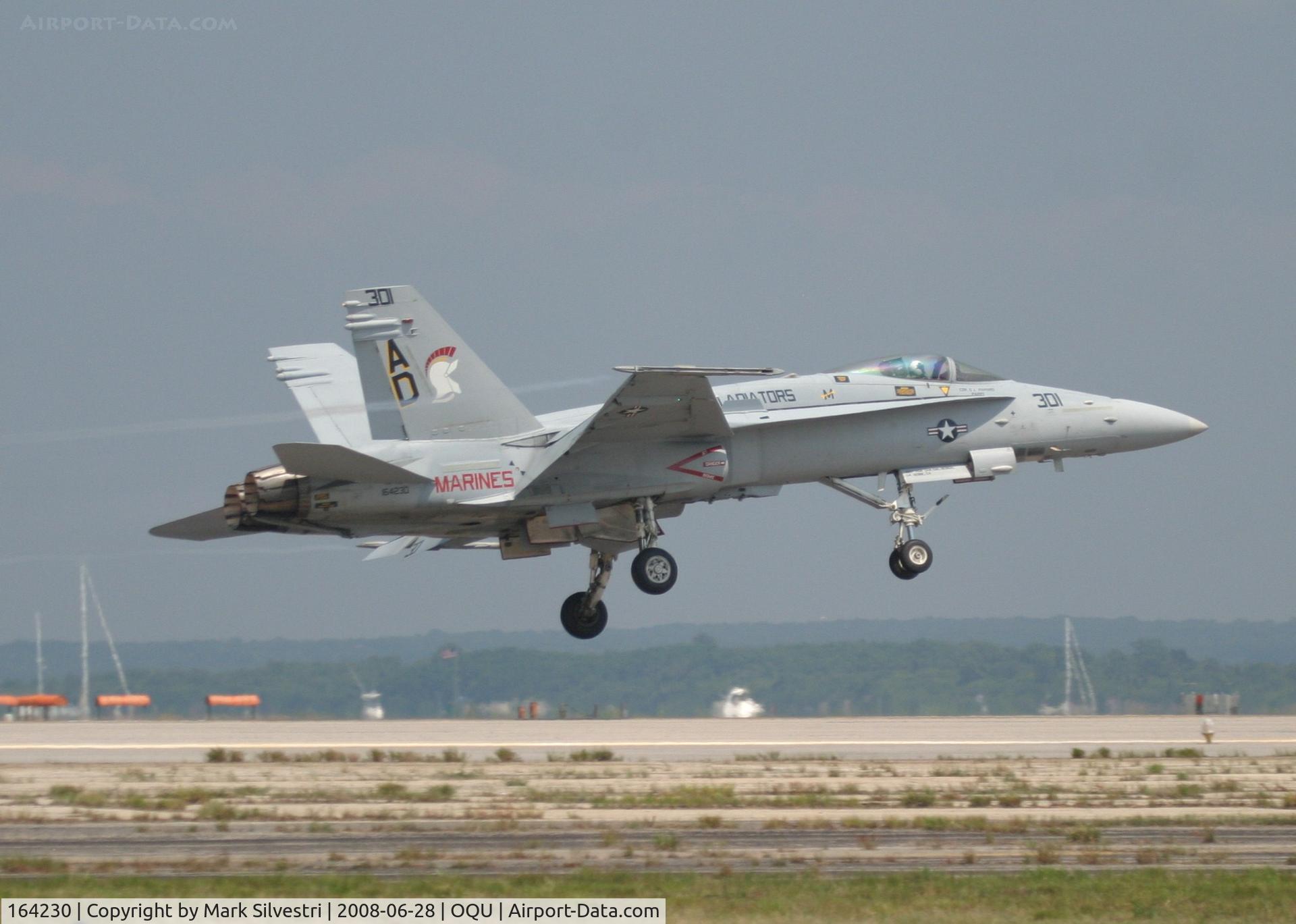 164230, 1991 McDonnell Douglas F/A-18C Hornet C/N 0993/C217, Quonset Point 2008 - F-18