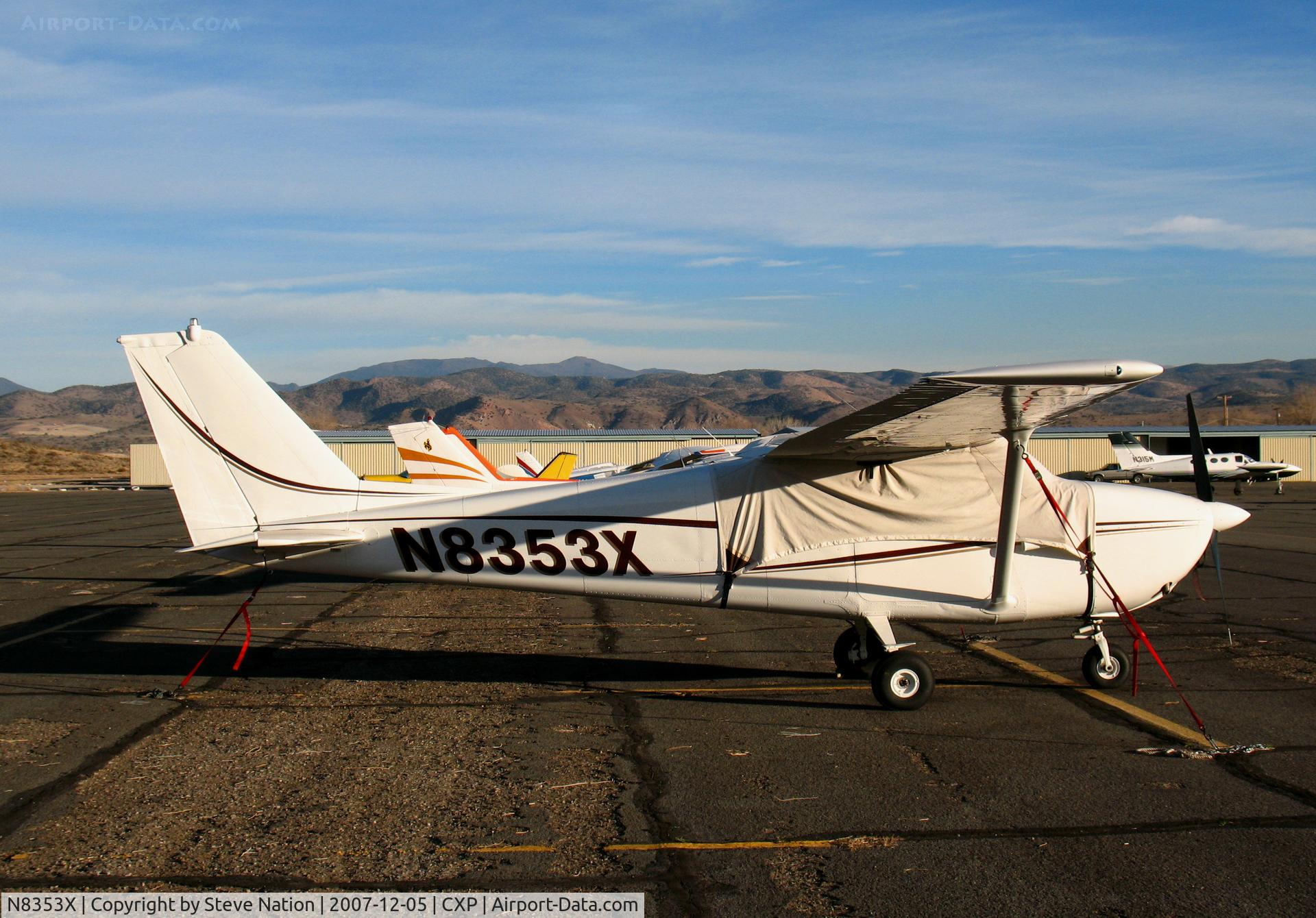 N8353X, 1961 Cessna 172C C/N 17248853, 1961 Cessna 172C with cockpit covered @ Carson City, NV