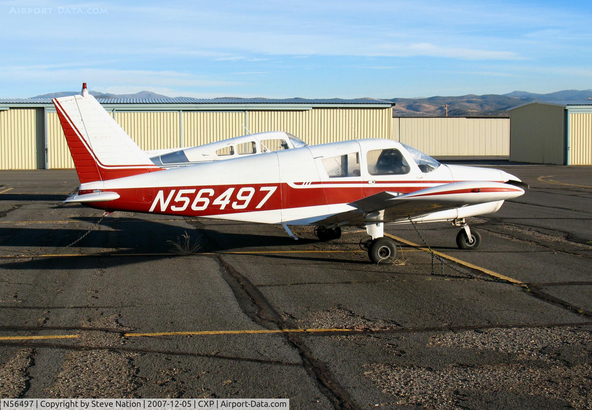 N56497, 1973 Piper PA-28-140 C/N 28-7325642, 1973 Piper PA-28-140 in late afternoon winter sun @ Carson City, NV