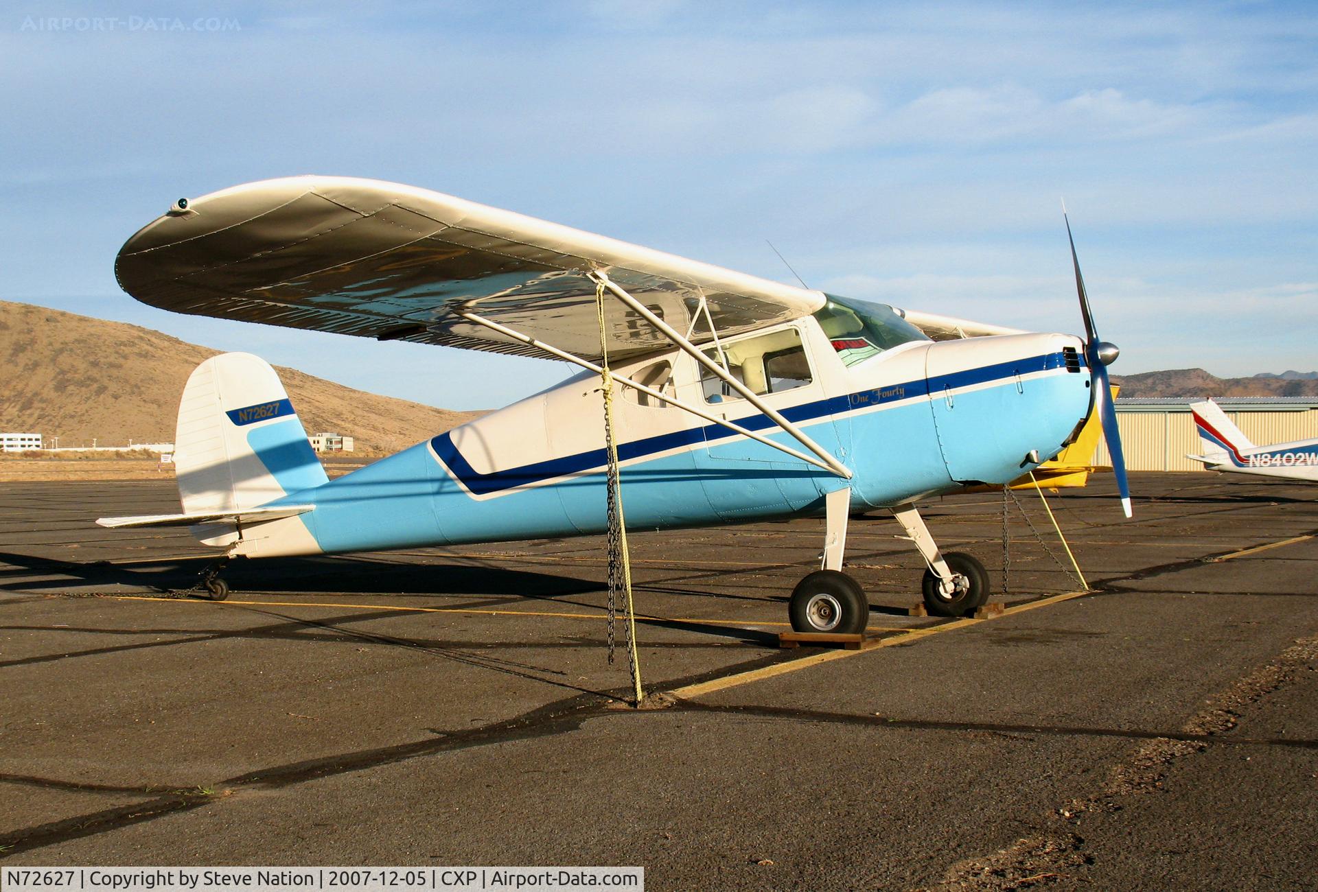 N72627, 1946 Cessna 140 C/N 9803, 1946 Cessna 140 in late afternoon winter sun @ Carson City, NV