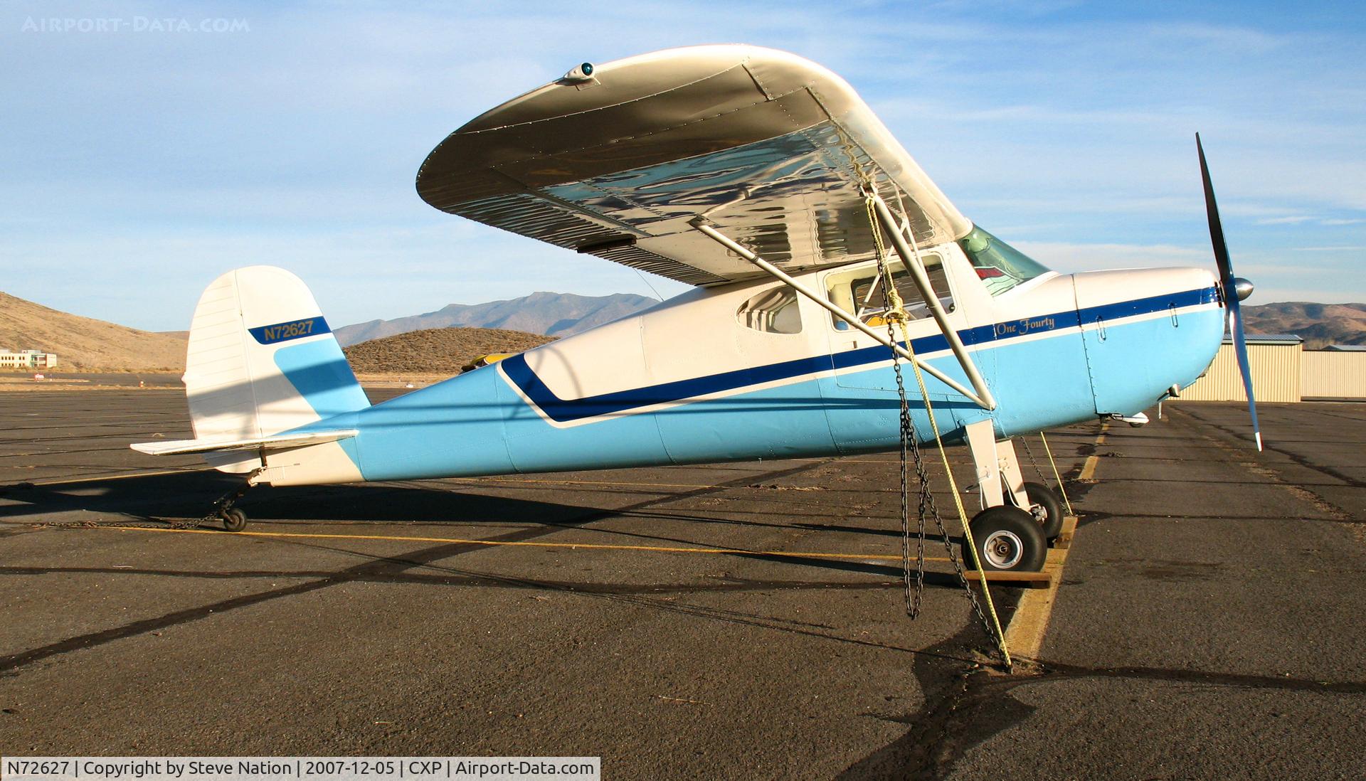 N72627, 1946 Cessna 140 C/N 9803, 1946 Cessna 140 in late afternoon winter sun @ Carson City, NV