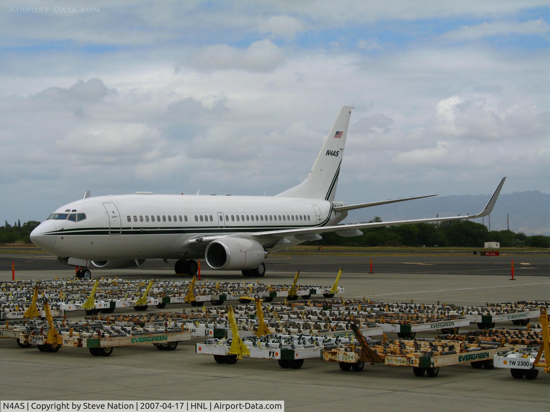 N4AS, 2007 Bombardier Challenger 605 (CL-600-2B16) C/N 5721, Boeing 737 BizJet @ Honolulu, HI (not CL-600!)