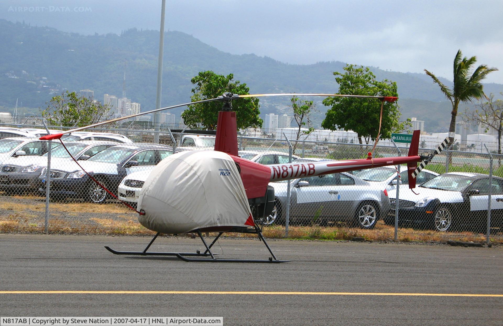 N817AB, Robinson R22 BETA C/N 1258, Robinson Helicopter R22 BETA with cockpit covered @ Honolulu, HI
