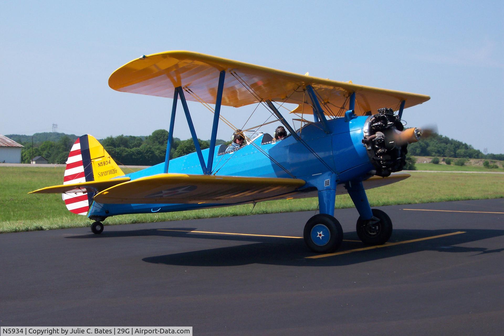 N5934, Boeing E75 C/N 75-5934, Jeff Bates with daughter Tina's first flight.