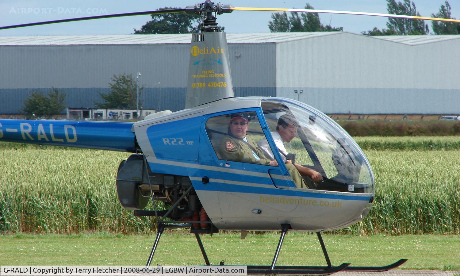 G-RALD, 1981 Robinson R22 C/N 0218, Just about to start another training lesson on a sunny Sunday afternoon at Wellesbourne