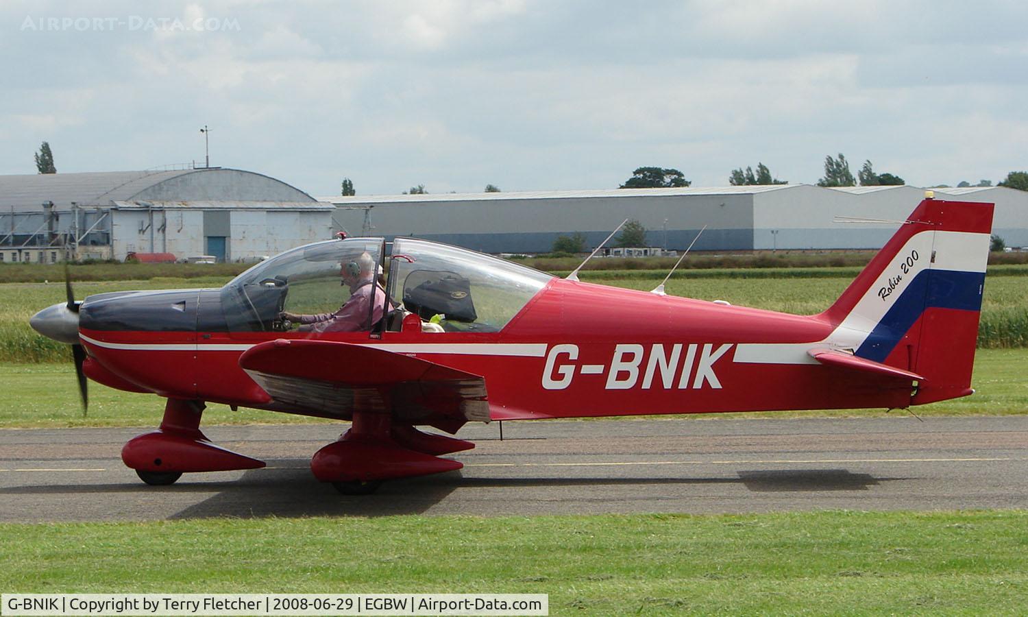 G-BNIK, 1974 Robin HR-200-120B C/N 43, Robin on a sunny Sunday afternoon at Wellesbourne