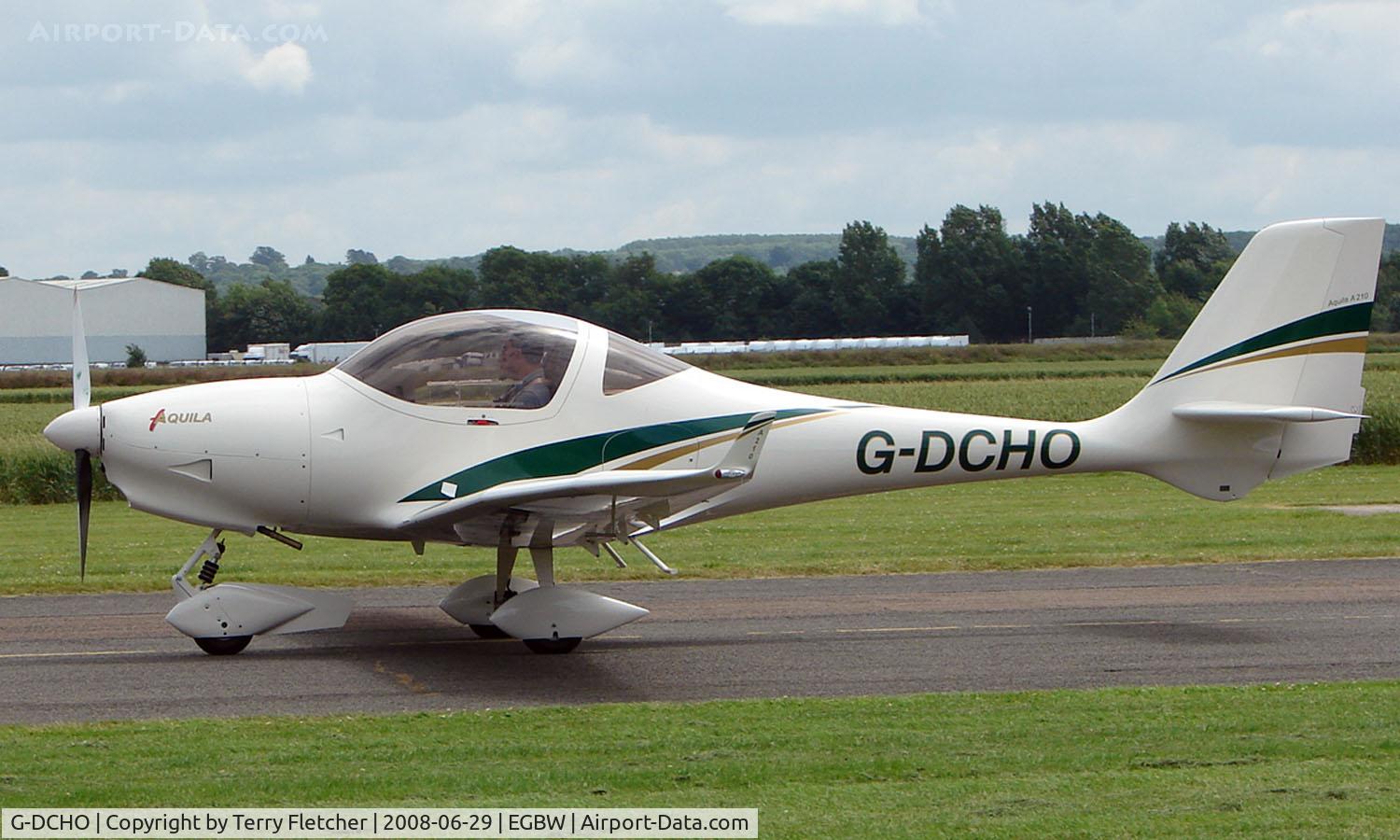 G-DCHO, 2007 Aquila A210 (AT01) C/N AT01-177, A new Aquila aircraft on a sunny Sunday afternoon at Wellesbourne