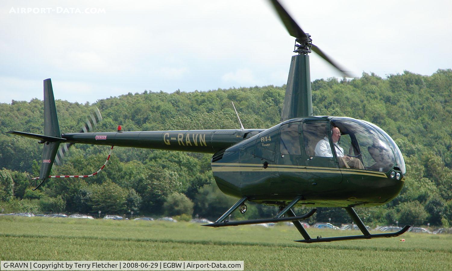 G-RAVN, 2001 Robinson R44 Raven C/N 1022, Robinson R44 on a sunny Sunday afternoon at Wellesbourne