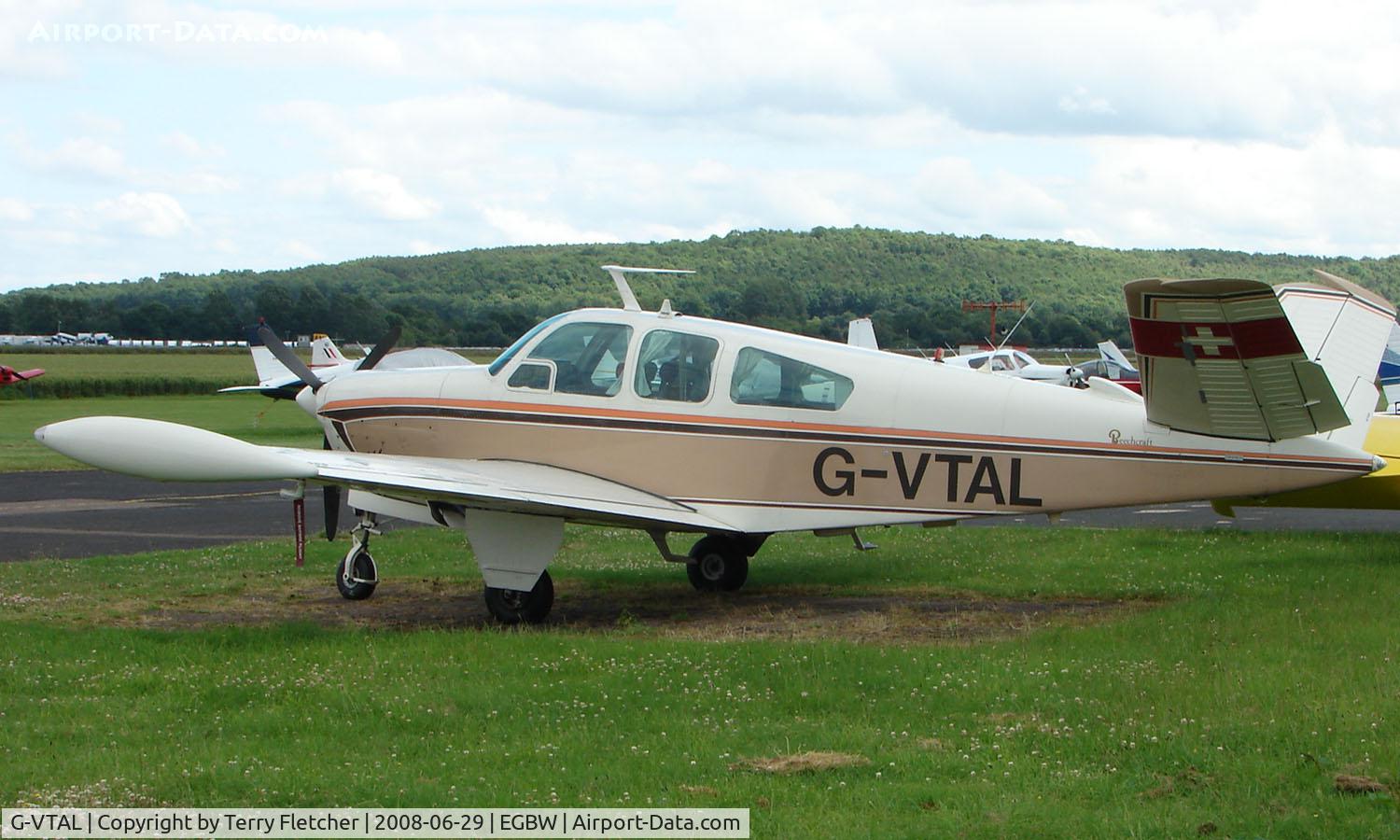 G-VTAL, 1965 Beech V35 Bonanza C/N D-7978, Beech V35 on a sunny Sunday afternoon at Wellesbourne