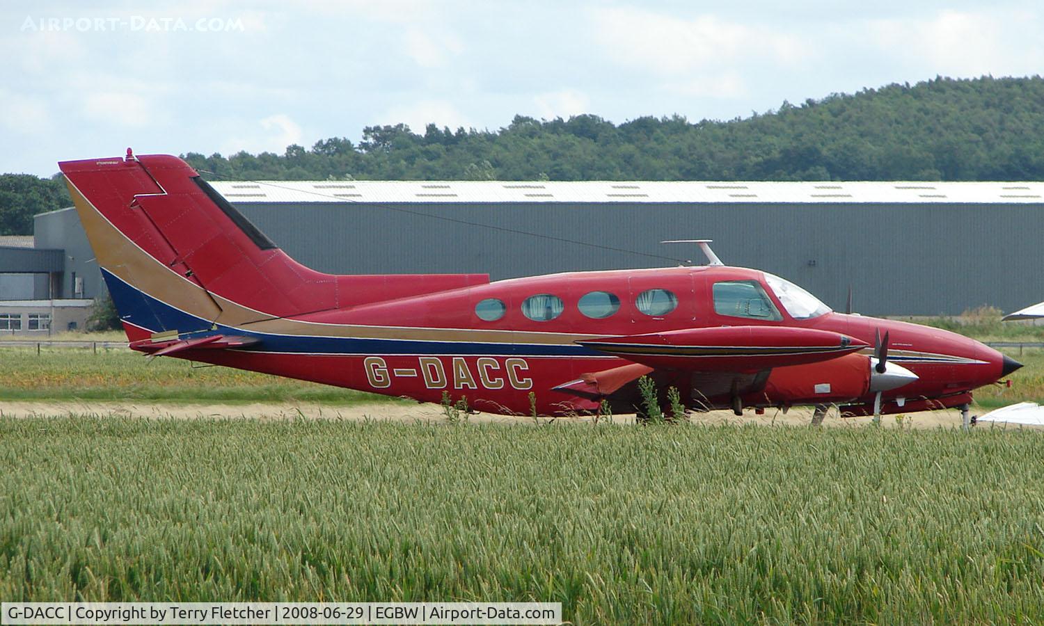 G-DACC, 1971 Cessna 401B C/N 401B-0112, Cessna 401b parked remotely on a sunny Sunday afternoon at Wellesbourne
