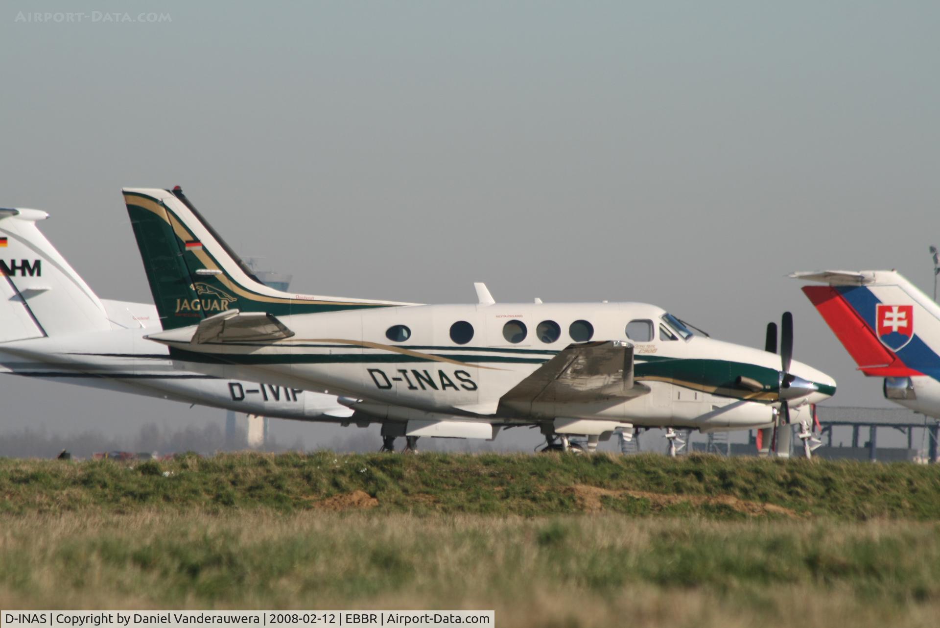 D-INAS, Beech C90A King Air King Air C/N LJ-1551, parked on General Aviation apron (Abelag)