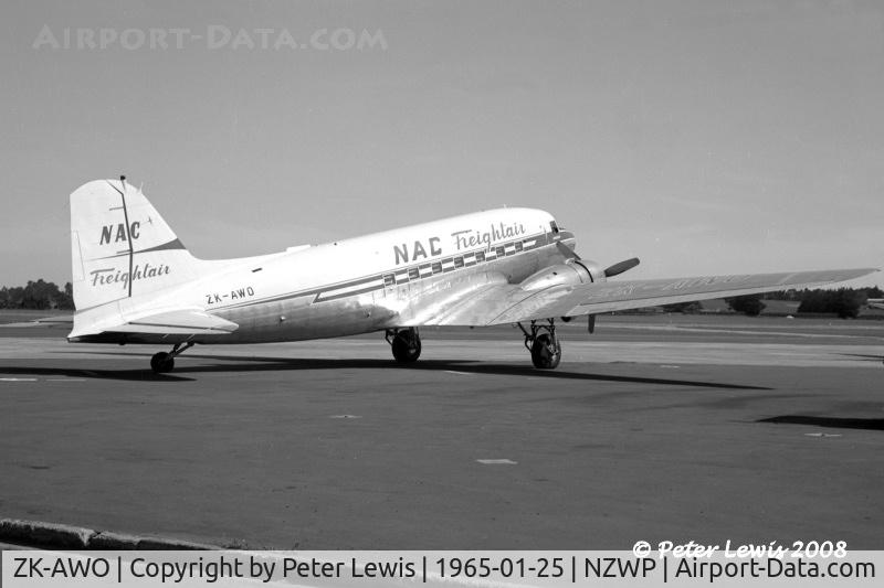 ZK-AWO, 1945 Douglas DC-3 (C-47B-35-DK) C/N 33480, NZ National Airways Corp., Wellington