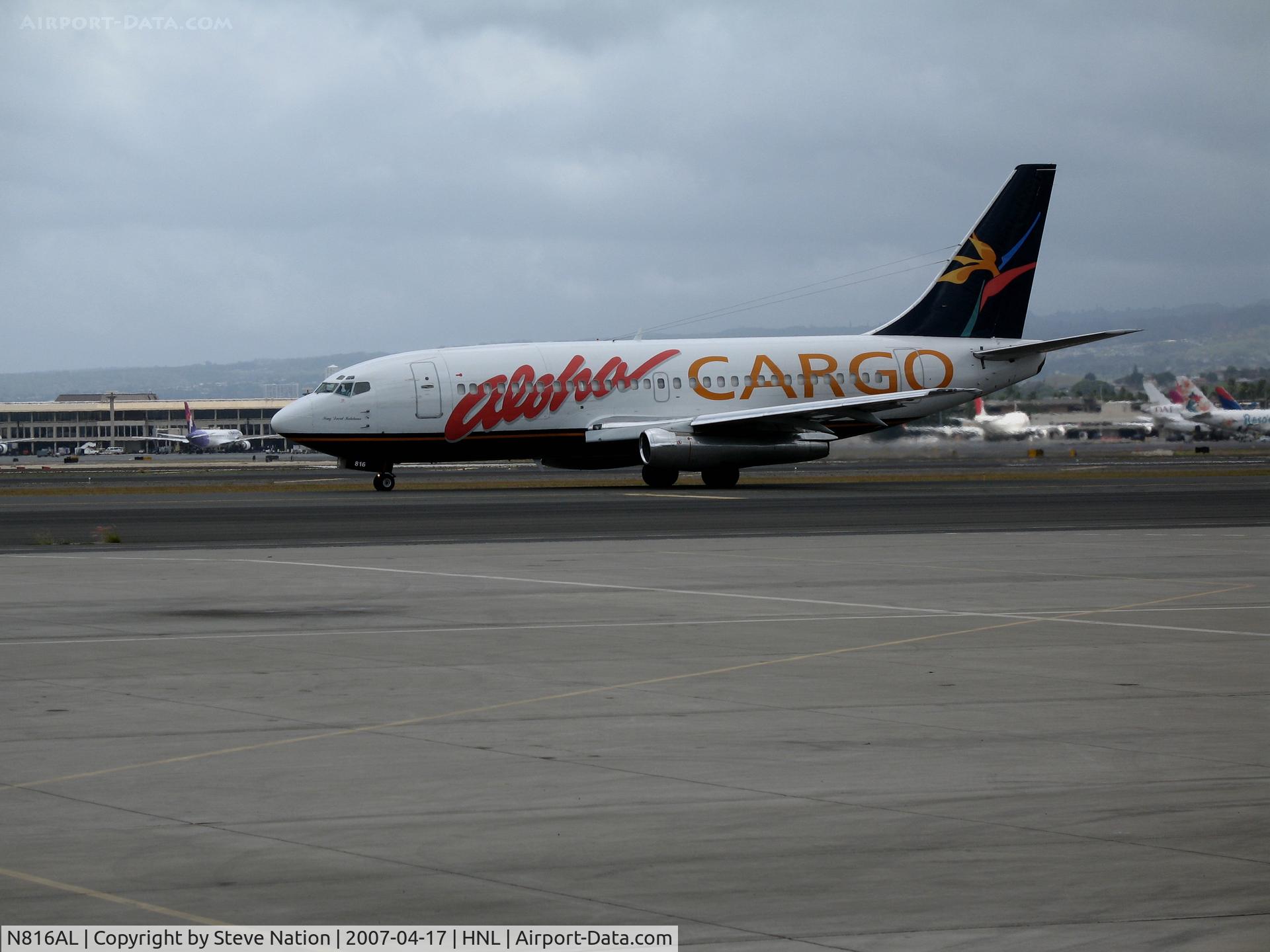 N816AL, 1984 Boeing 737-2X6C C/N 23122, Aloha CARGO 1984 Boeing 737-2X6 taxying @ Honolulu, Ji