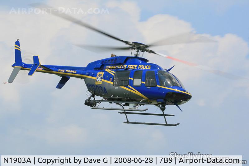 N1903A, 2001 Bell 407 C/N 53475, CT State Police flying over Ellington, CT.