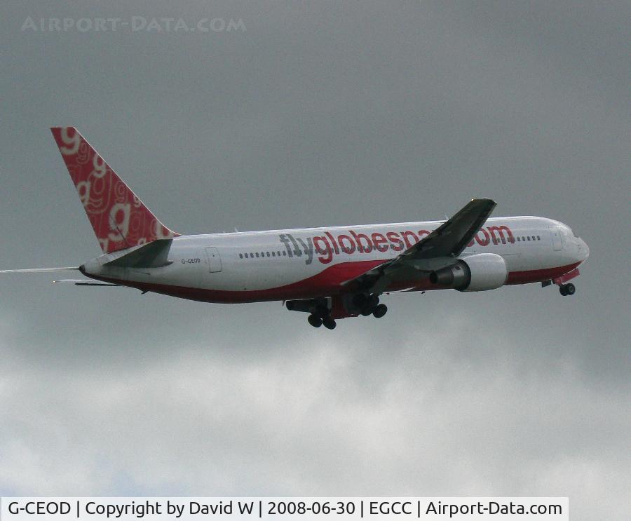 G-CEOD, 2000 Boeing 767-319 C/N 30586, Departing Manchester