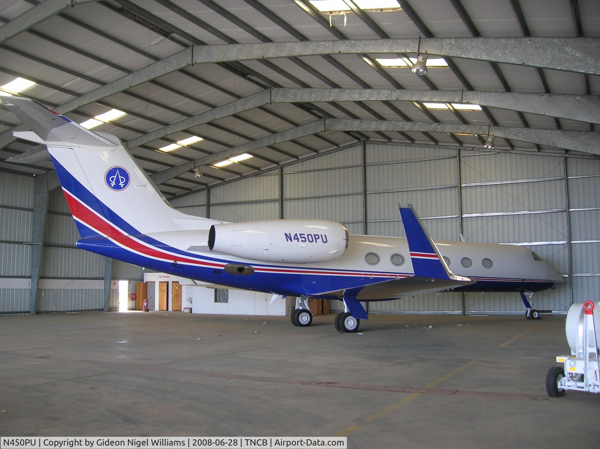 N450PU, 2007 Gulfstream Aerospace GIV-X (G450) C/N 4095, Unusual Visitor At Bonaire