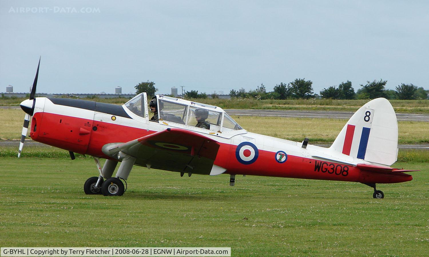 G-BYHL, 1951 De Havilland DHC-1 Chipmunk T.10 C/N C1/0361, 1951 DHC1 Chipmunk 22  at Wickenby - waers military serials WG308