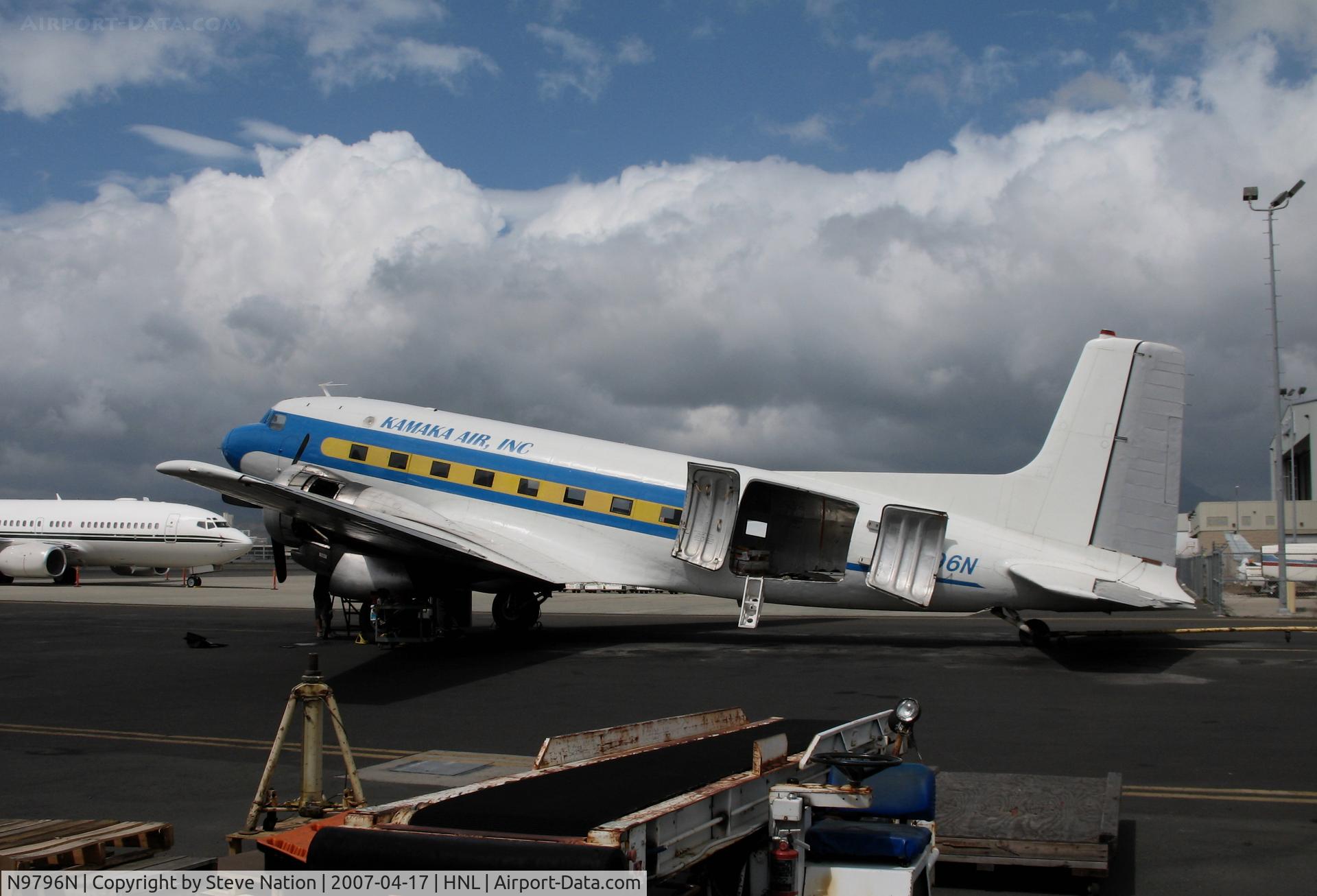 N9796N, 1952 Douglas R4D-8 C/N 43375, Kamaka Air Inc. (air cargo) 1952 Douglas R4D-8 @ Honolulu, HI