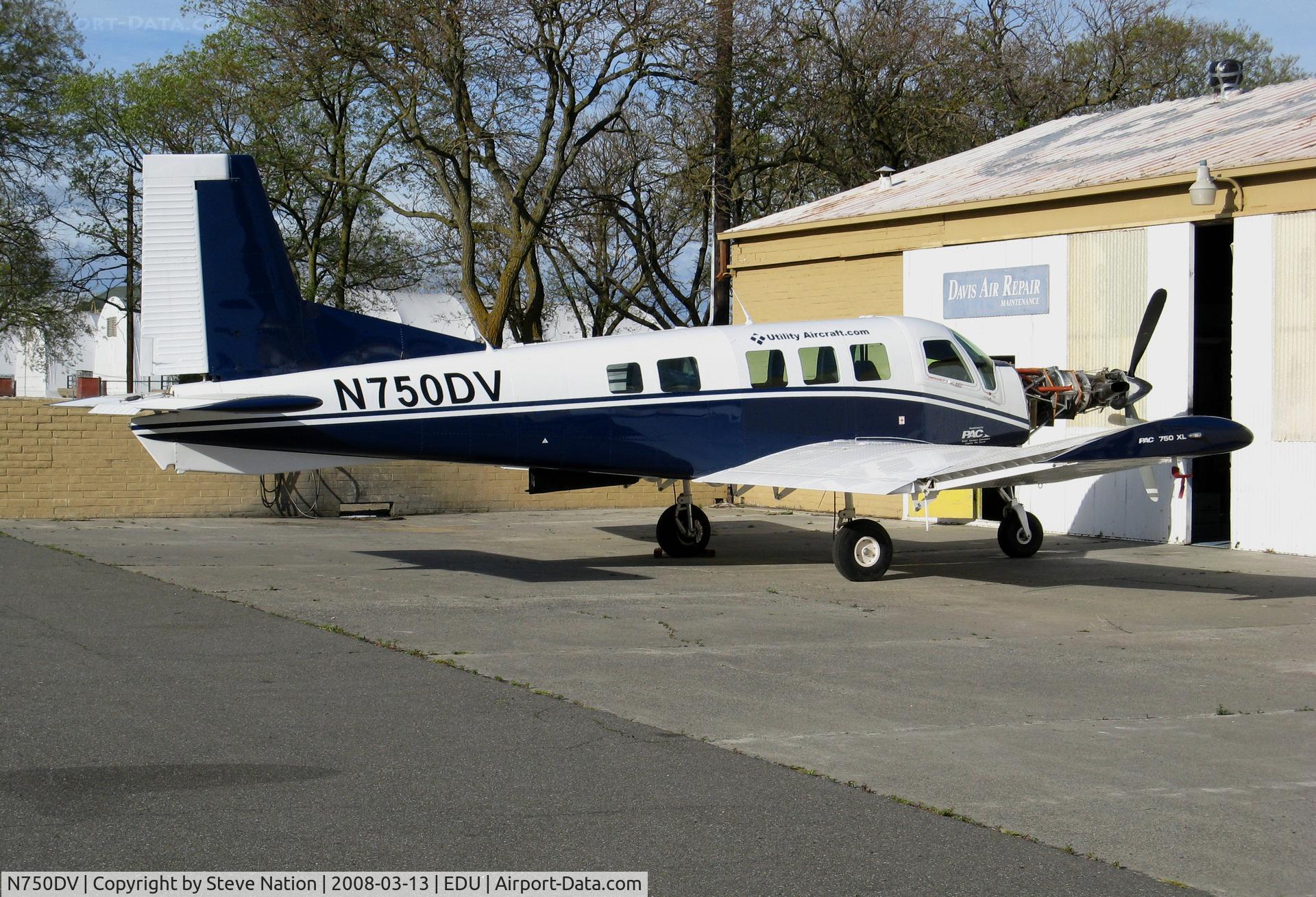 N750DV, 2005 Pacific Aerospace 750XL C/N 112, Utility Aircraft.com 2005 Pacific Aerospace Corp Ltd 750XL minus cowling @ University Airport, Davis, CA