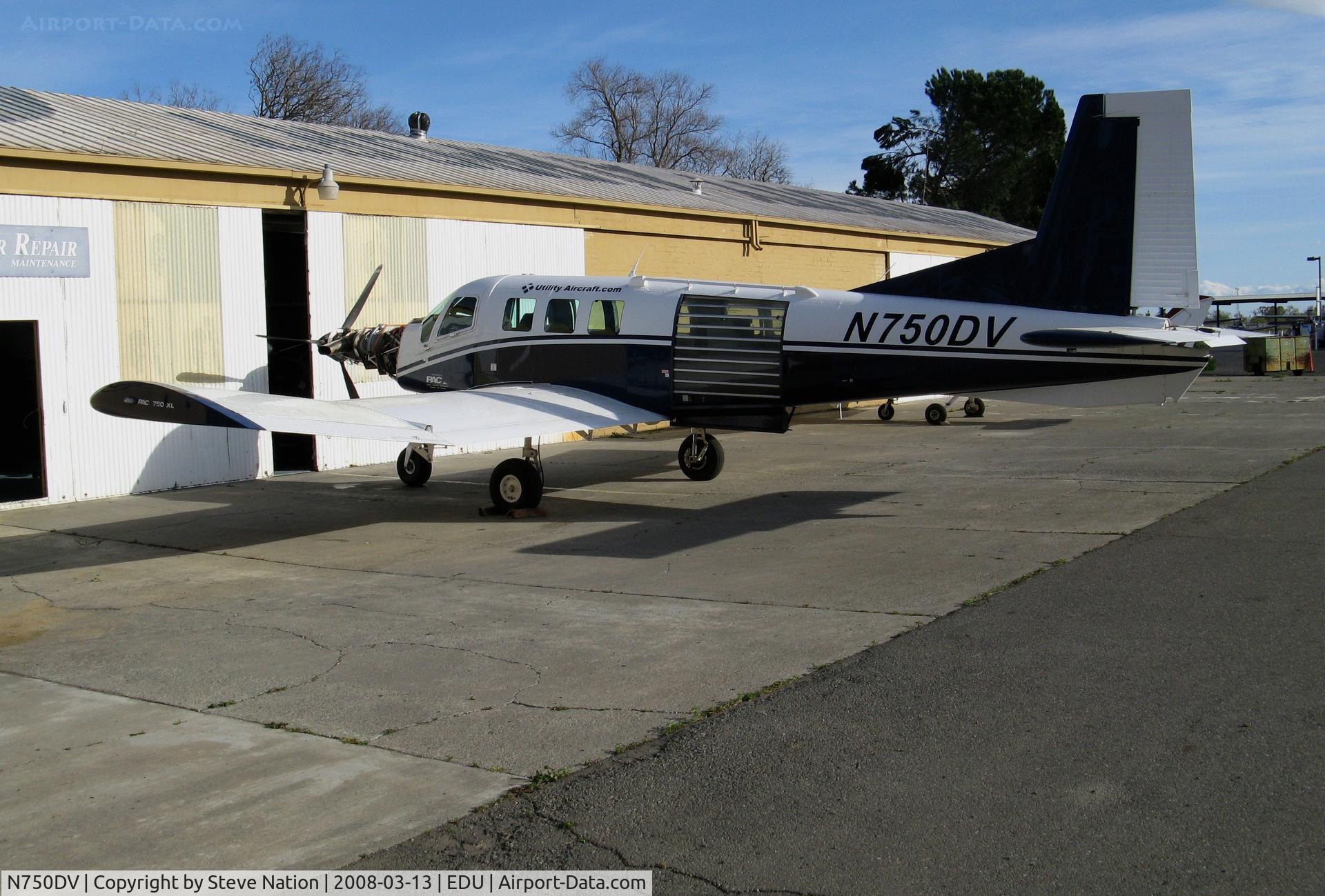 N750DV, 2005 Pacific Aerospace 750XL C/N 112, Utility Aircraft.com 2005 Pacific Aerospace Corp Ltd 750XL minus cowling @ University Airport, Davis, CA