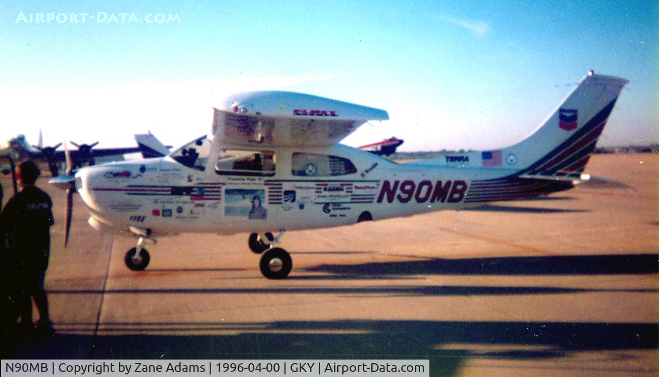 N90MB, 1973 Cessna 210L Centurion C/N 21060153, Around the world Flyer at Arlington Municipal