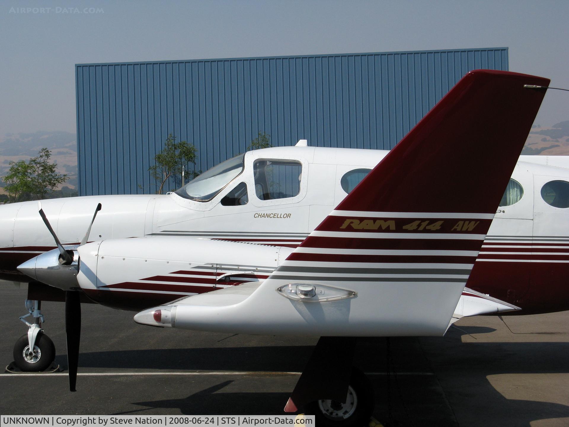 UNKNOWN, Miscellaneous Various C/N unknown, RAM conversion CLOSE-UP winglets 1979 Cessna 414A N414GM? (no rudder) @ Petaluma, CA