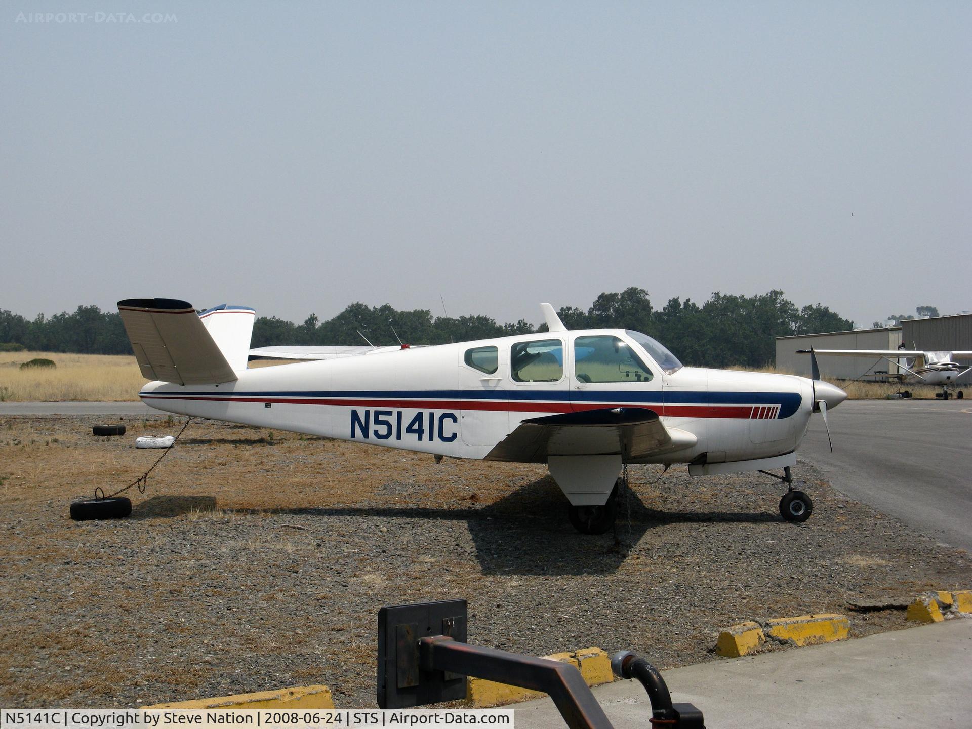N5141C, 1950 Beech B35 C/N D-2426, Classic 1950 Beech B35 still flying @ Santa Rosa, CA