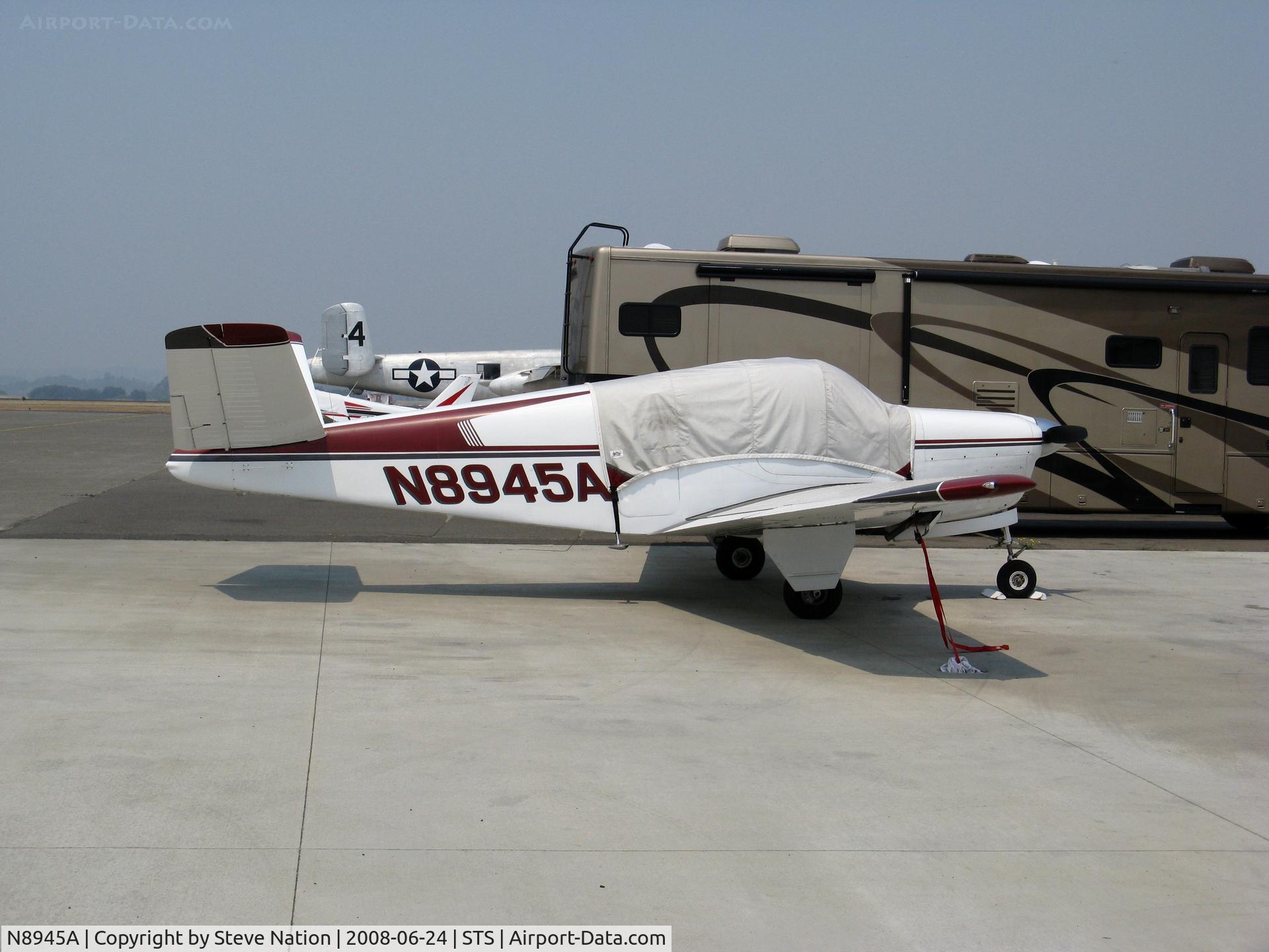 N8945A, 1951 Beech C35 Bonanza C/N D-2699, Another classic Beech C35, this from 1951, with cover @ Santa Rosa, CA