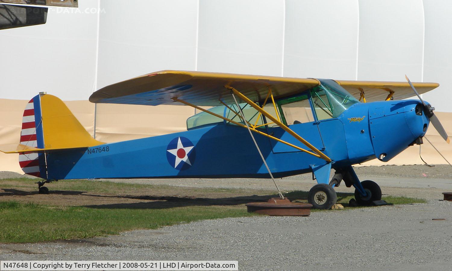 N47648, 1943 Taylorcraft DCO-65 C/N 5416, 1943 Taylorcraft DCO-65 at Lake Hood Museum