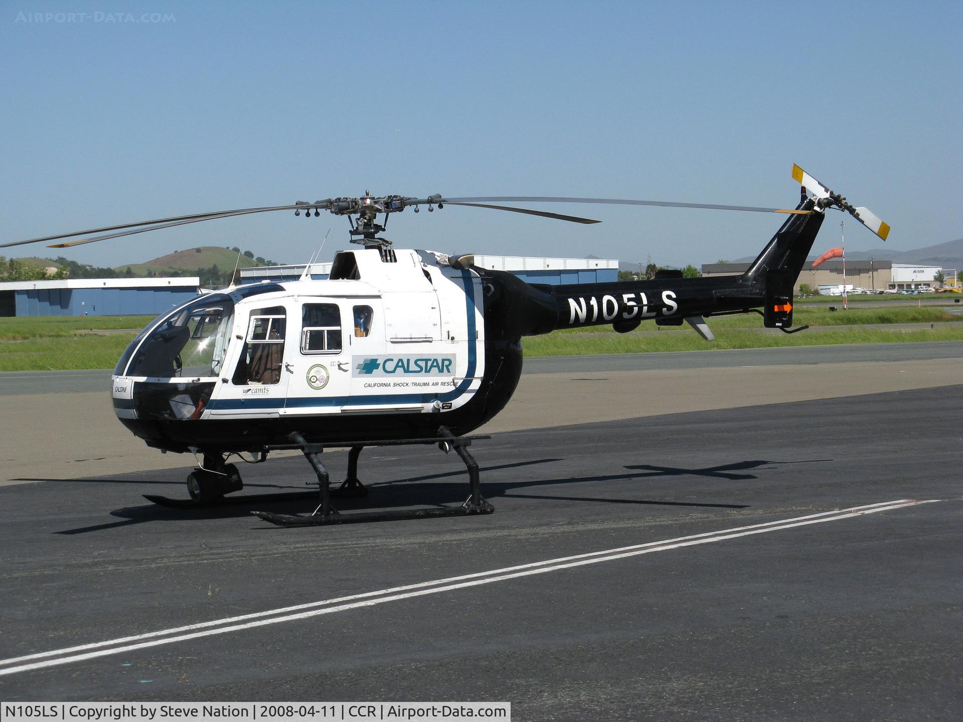 N105LS, 1987 MBB Bo-105-LSA-3 C/N 2012, CALSTAR-California Shock Trauma Air Rescue 1987 Messerschmitt-bolkow-blohm BO 105LS A-3 @ Concord-Buchanan Field, CA