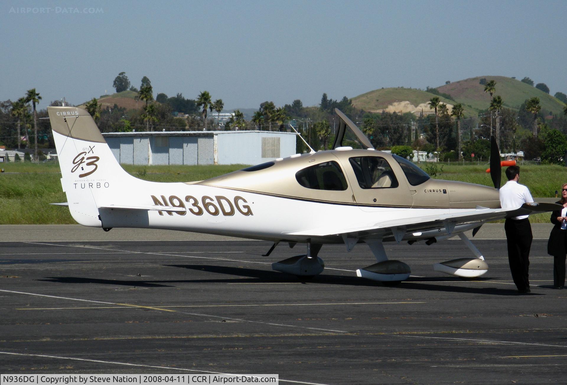 N936DG, Cirrus SR22 G3 GTSX Turbo C/N 2906, Classy Turbo Cirrus Design Corp SR22 demo @ Concord-Buchanan Field, CA