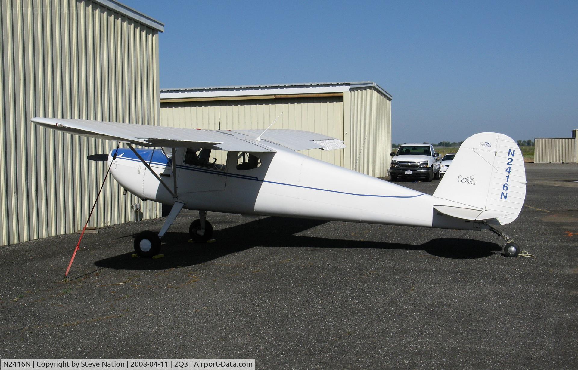 N2416N, 1947 Cessna 120 C/N 12665, 1947 Cessna 120 @ Davis-Yolo County Airport, CA