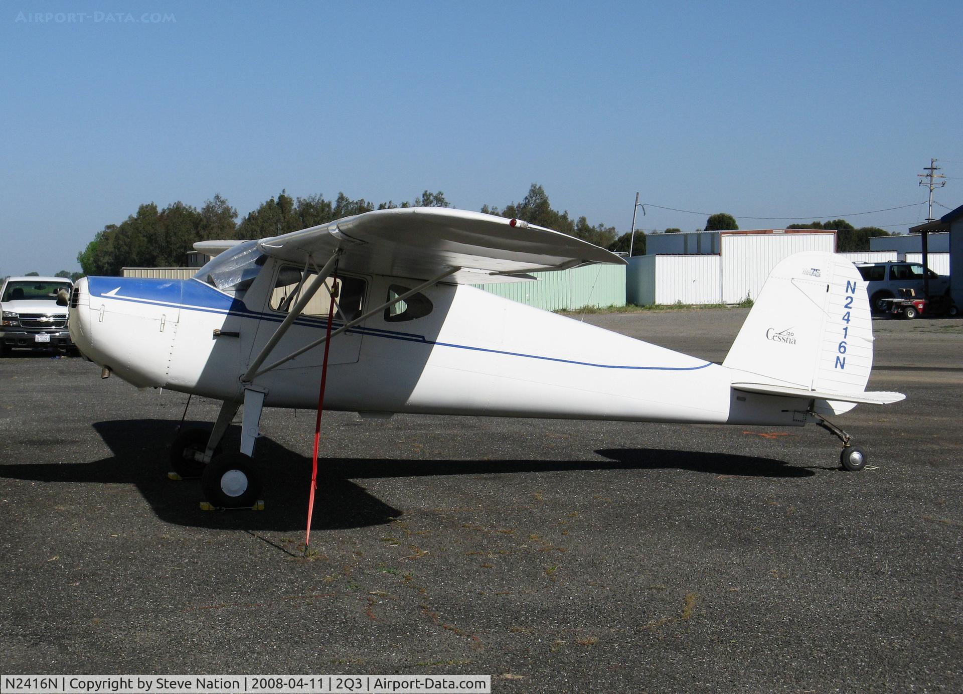 N2416N, 1947 Cessna 120 C/N 12665, 1947 Cessna 120 @ Davis-Yolo County Airport, CA