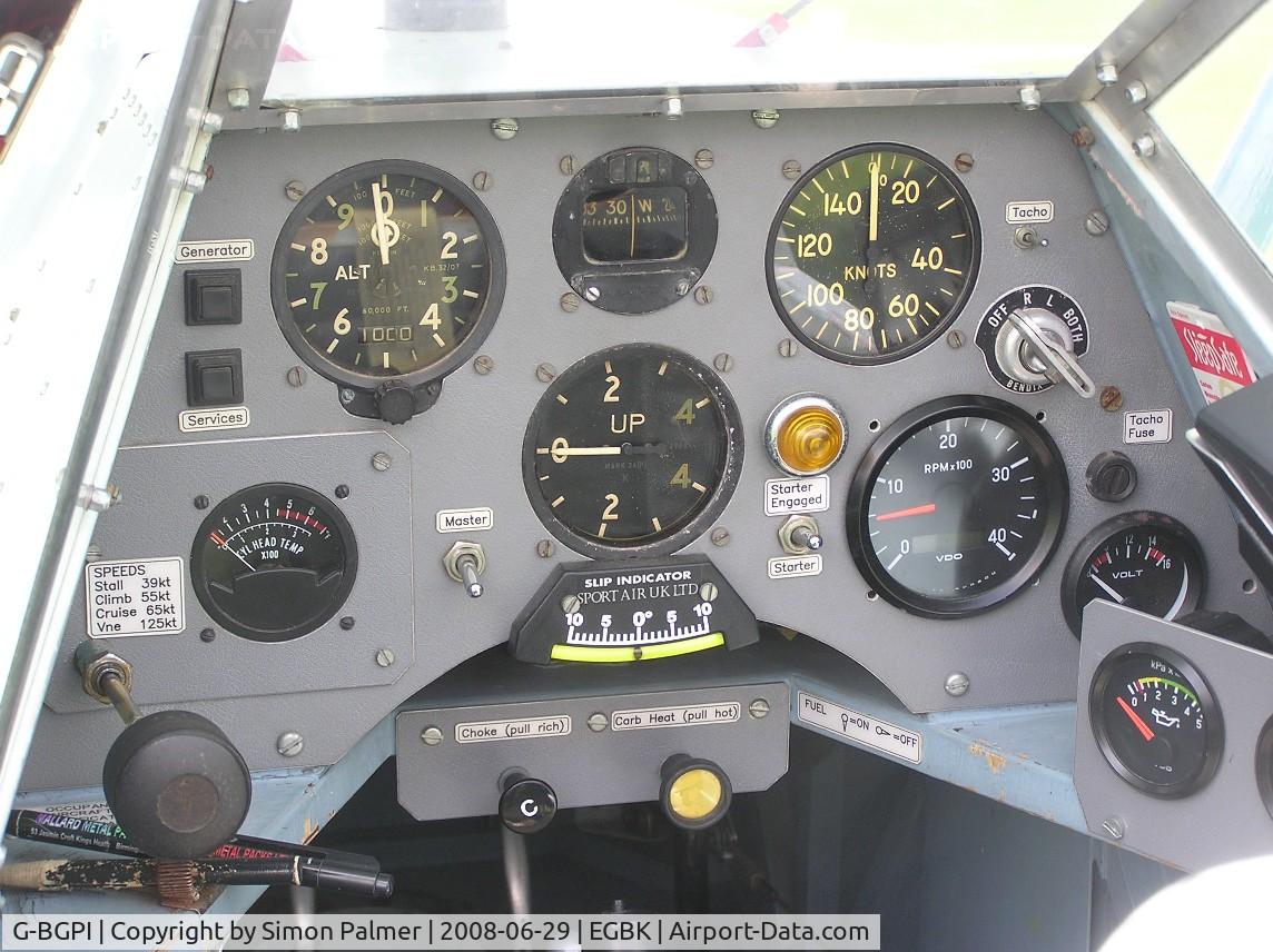 G-BGPI, 1986 Plumb BGP-1 C/N PFA 083-10359, Barry's Biplane cockpit