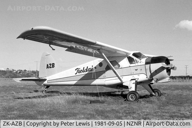 ZK-AZB, 1951 De Havilland Canada DHC-2 Beaver C/N 156, Fieldair Holdings (Central) Ltd., Palmerston North