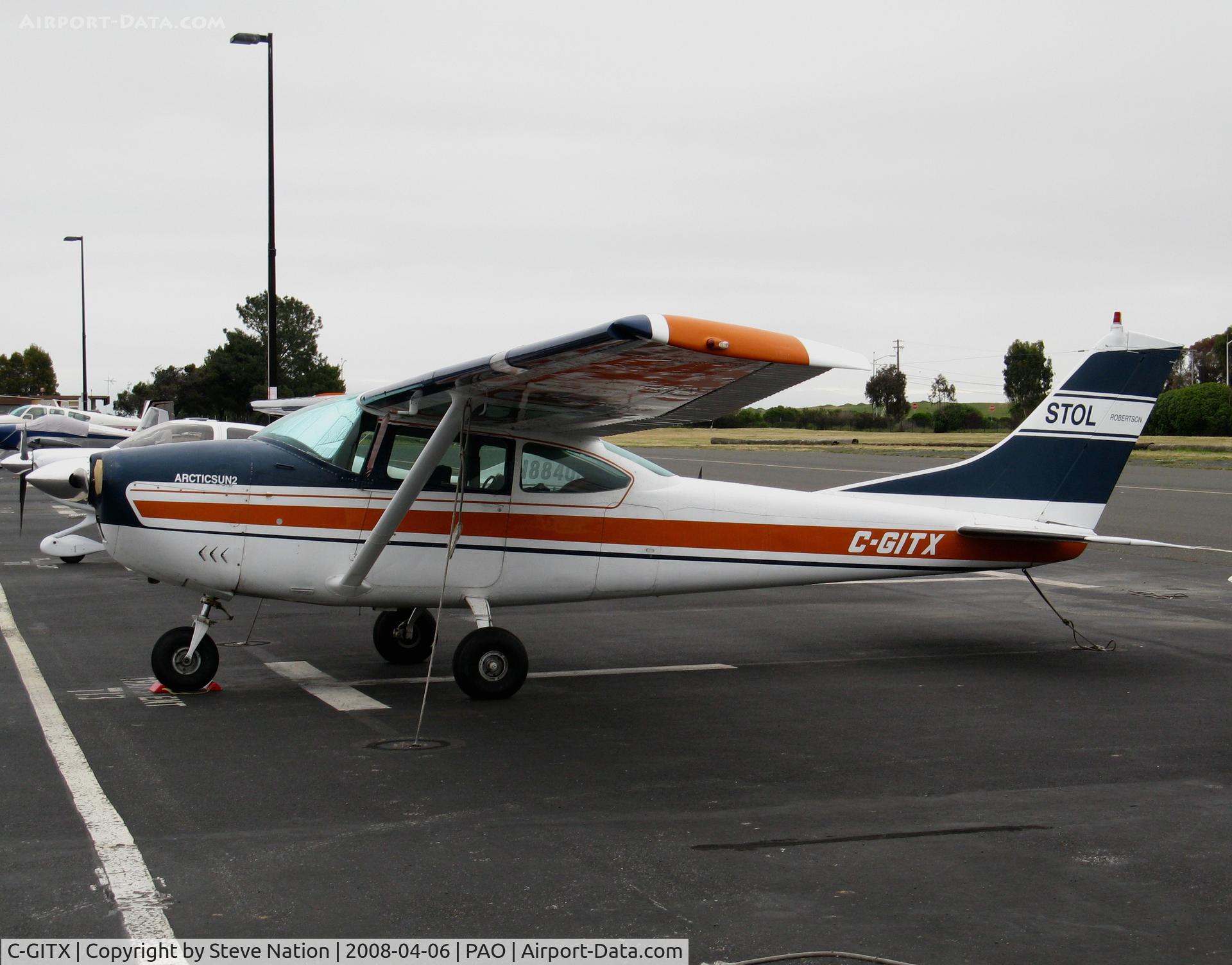 C-GITX, 1965 Cessna 182H Skylane C/N 18255854, 1965 Cessna 182H 'ArtcicSun2' STOL @ Palo Alto, CA