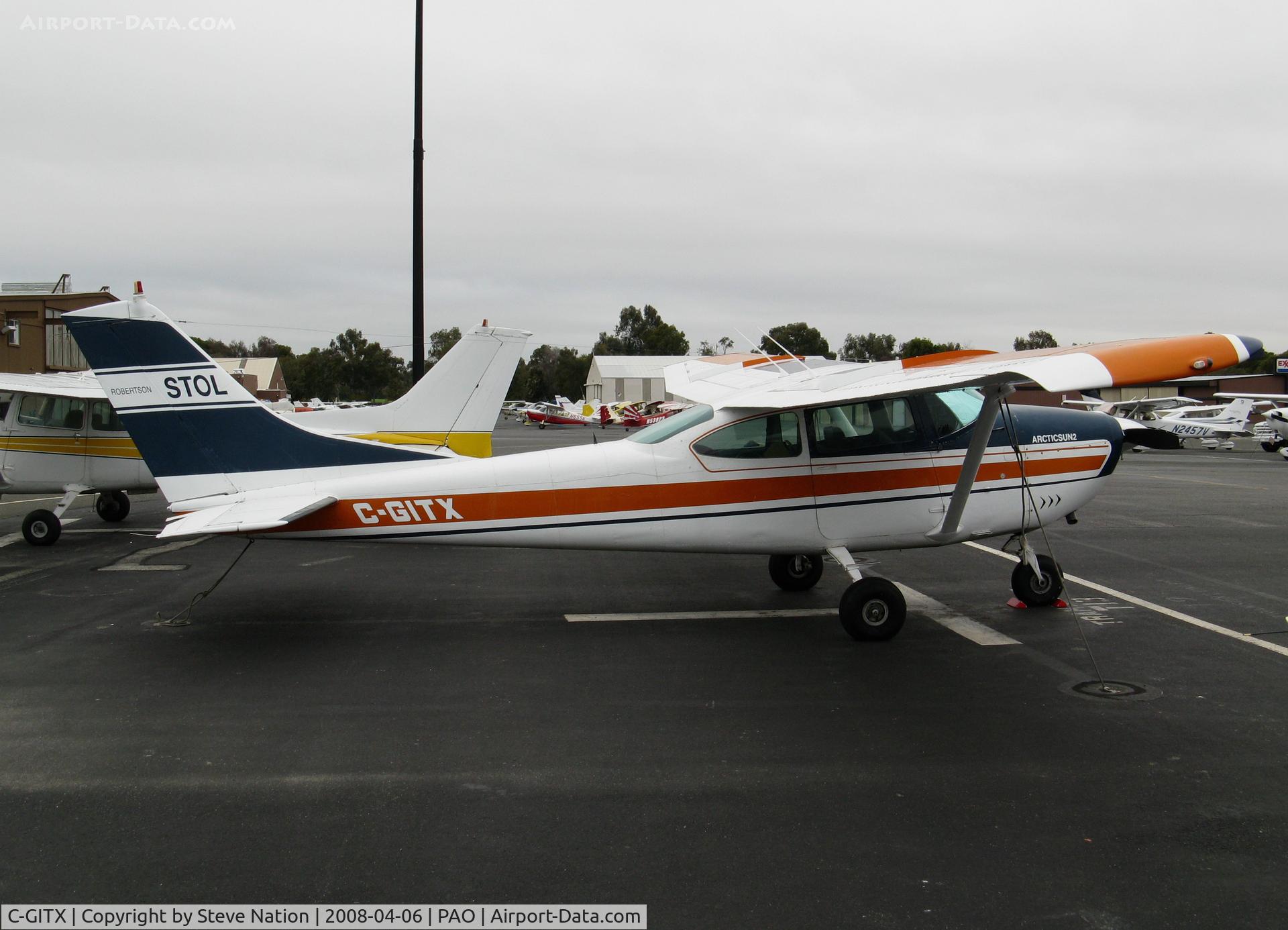 C-GITX, 1965 Cessna 182H Skylane C/N 18255854, 1965 Cessna 182H 'ArtcicSun2' STOL @ Palo Alto, CA